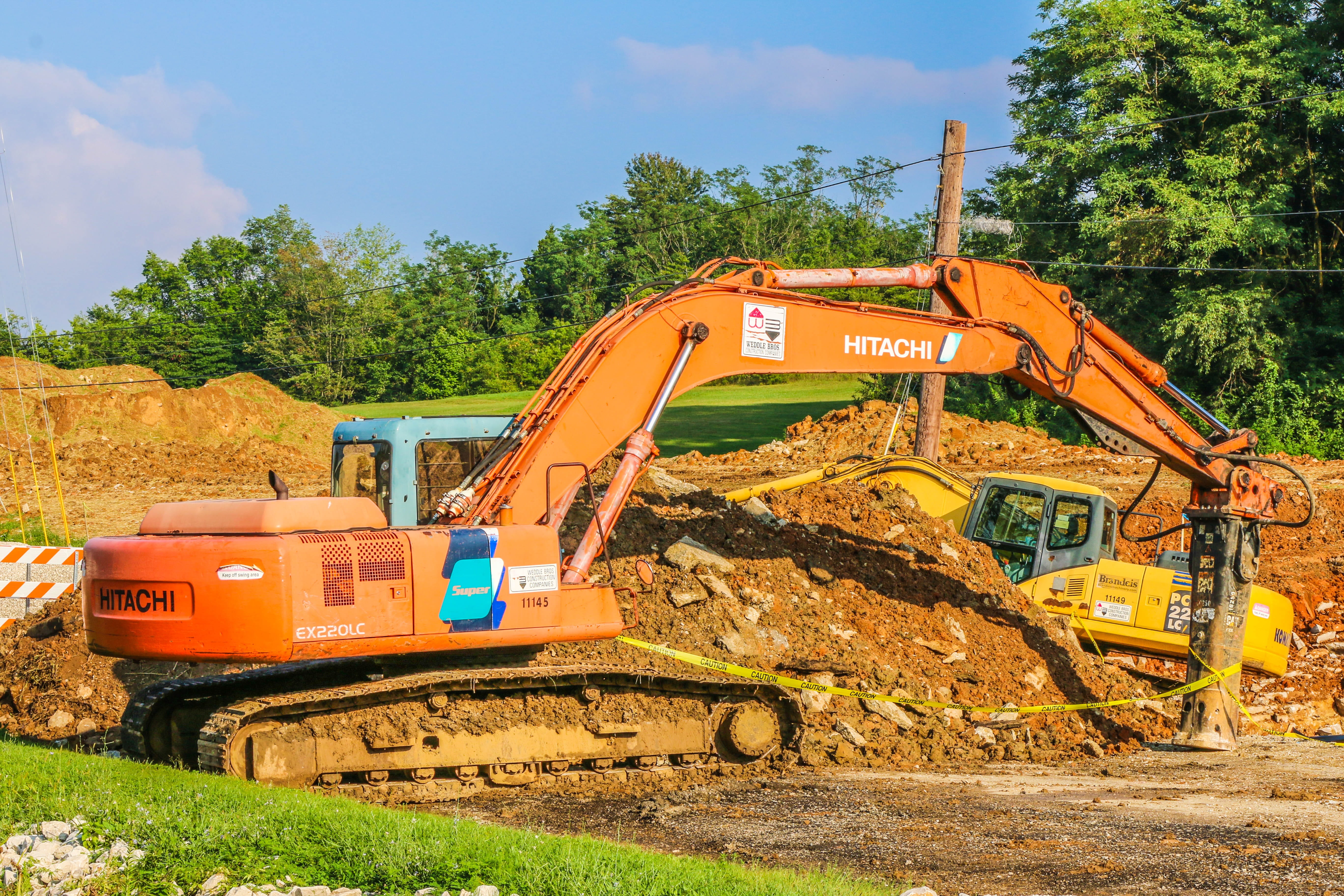 construction industry, bulldozer, vehicle, 5K, construction site, mode of transportation, construction equipment, dig, land vehicle, western script, digging, HD Wallpaper