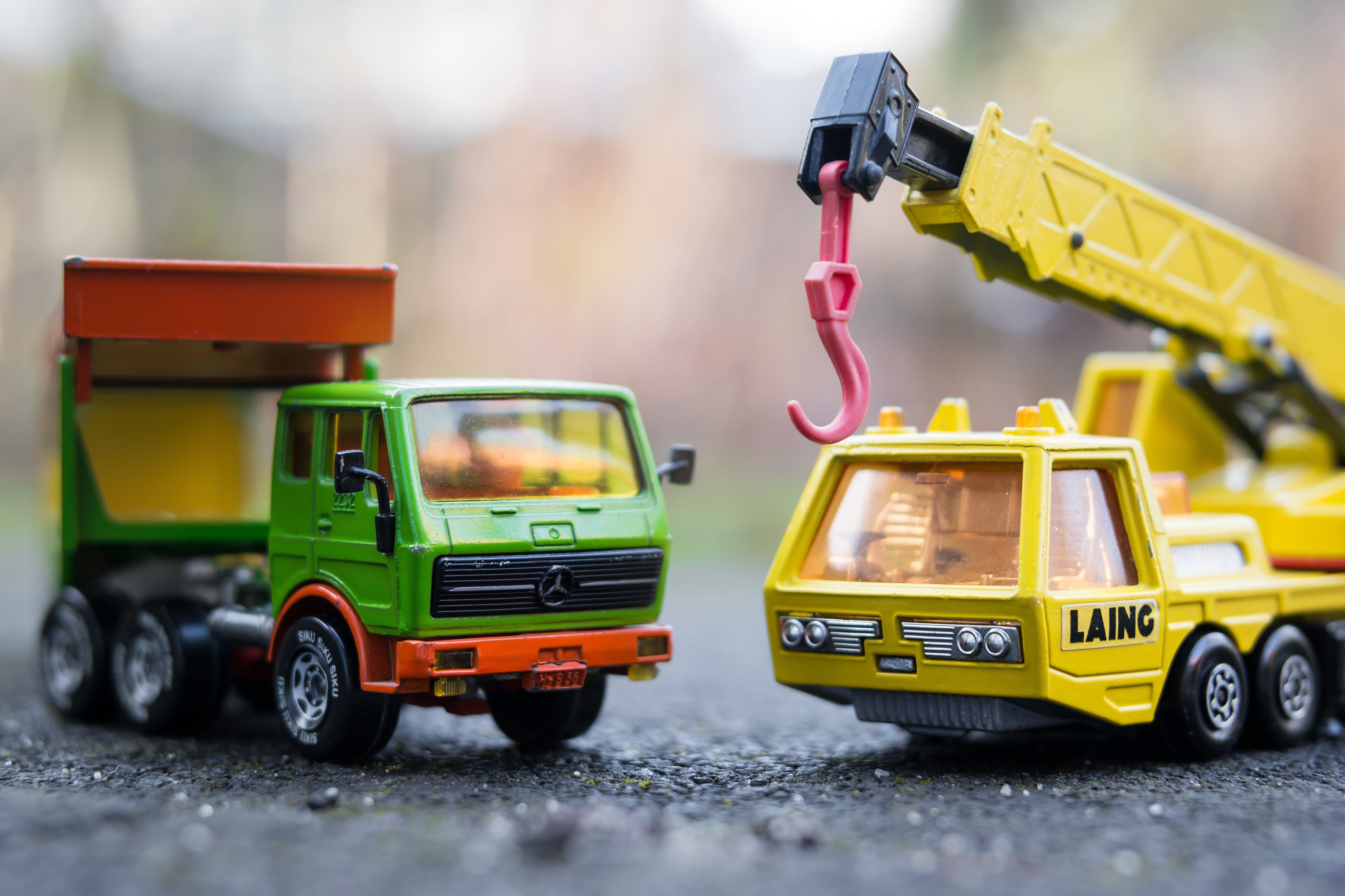 no people, construction Industry, model cars, business, toy, toy cars, selective focus, construction vehicle, 5K, land Vehicle, toys, transport, green, HD Wallpaper