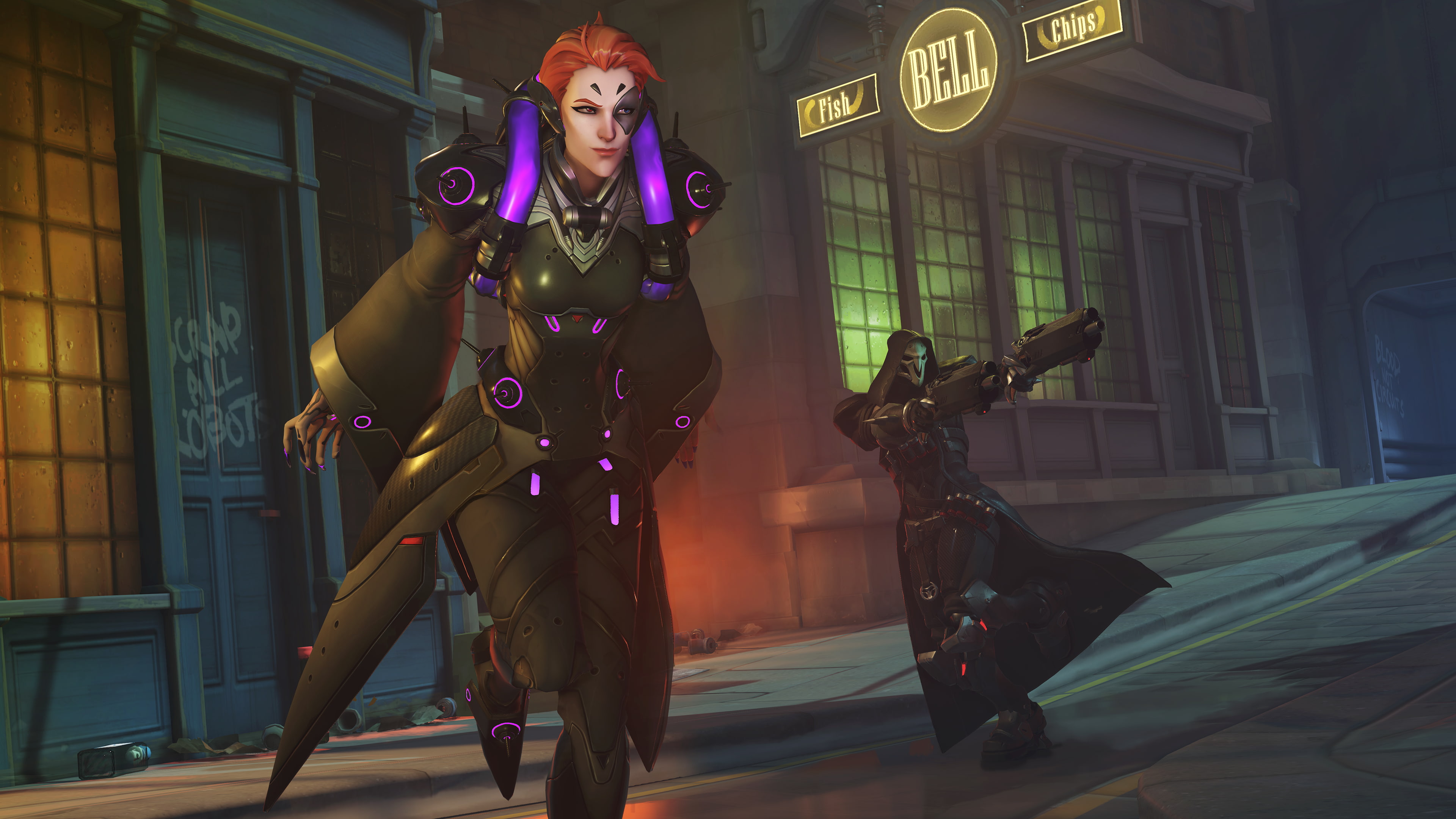 Reaper (Overwatch), Overwatch, Moira (Overwatch), Video Game, 4K, HD Wallpaper