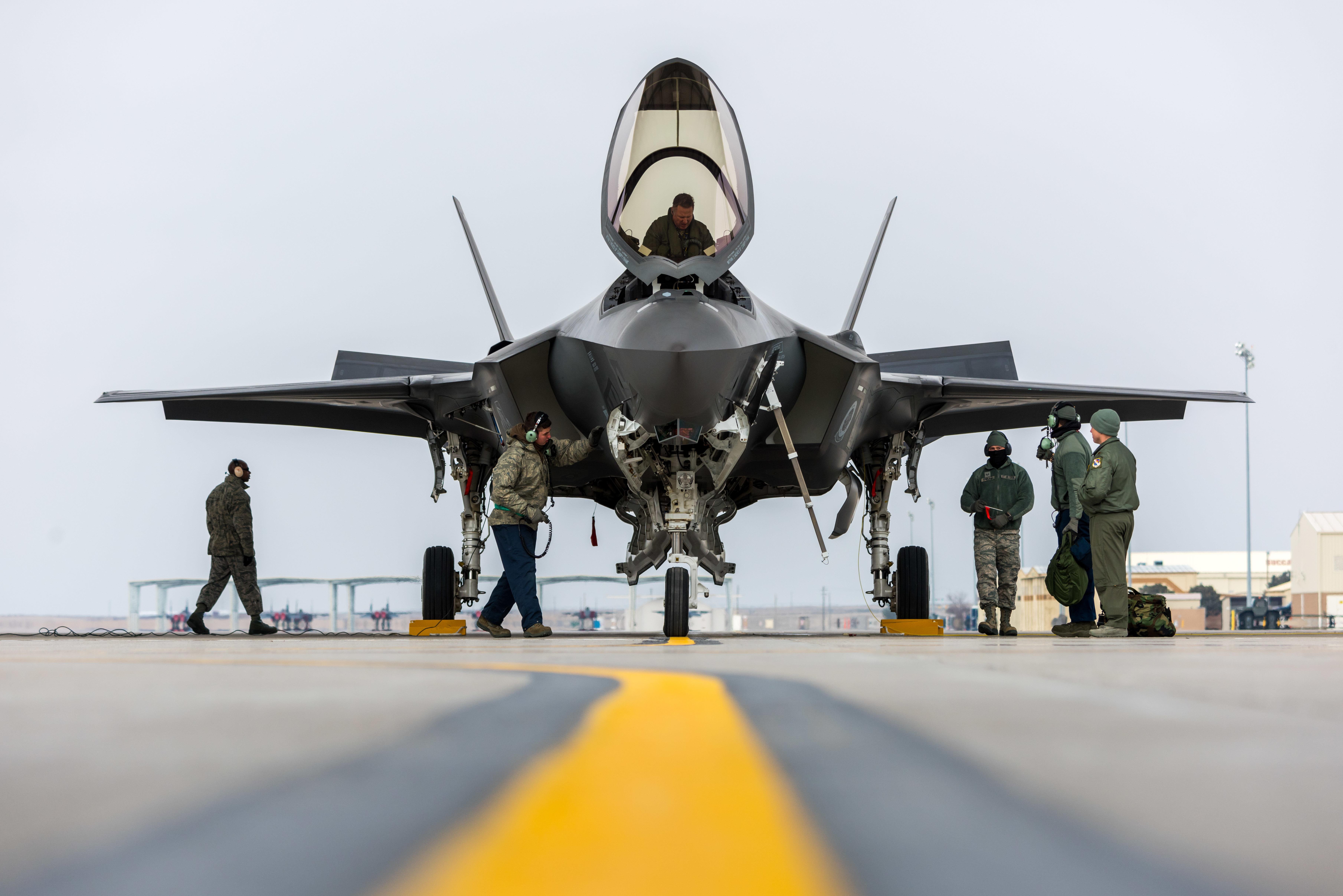 5K, USAF, F-35A Lightning II, Fighter, HD Wallpaper