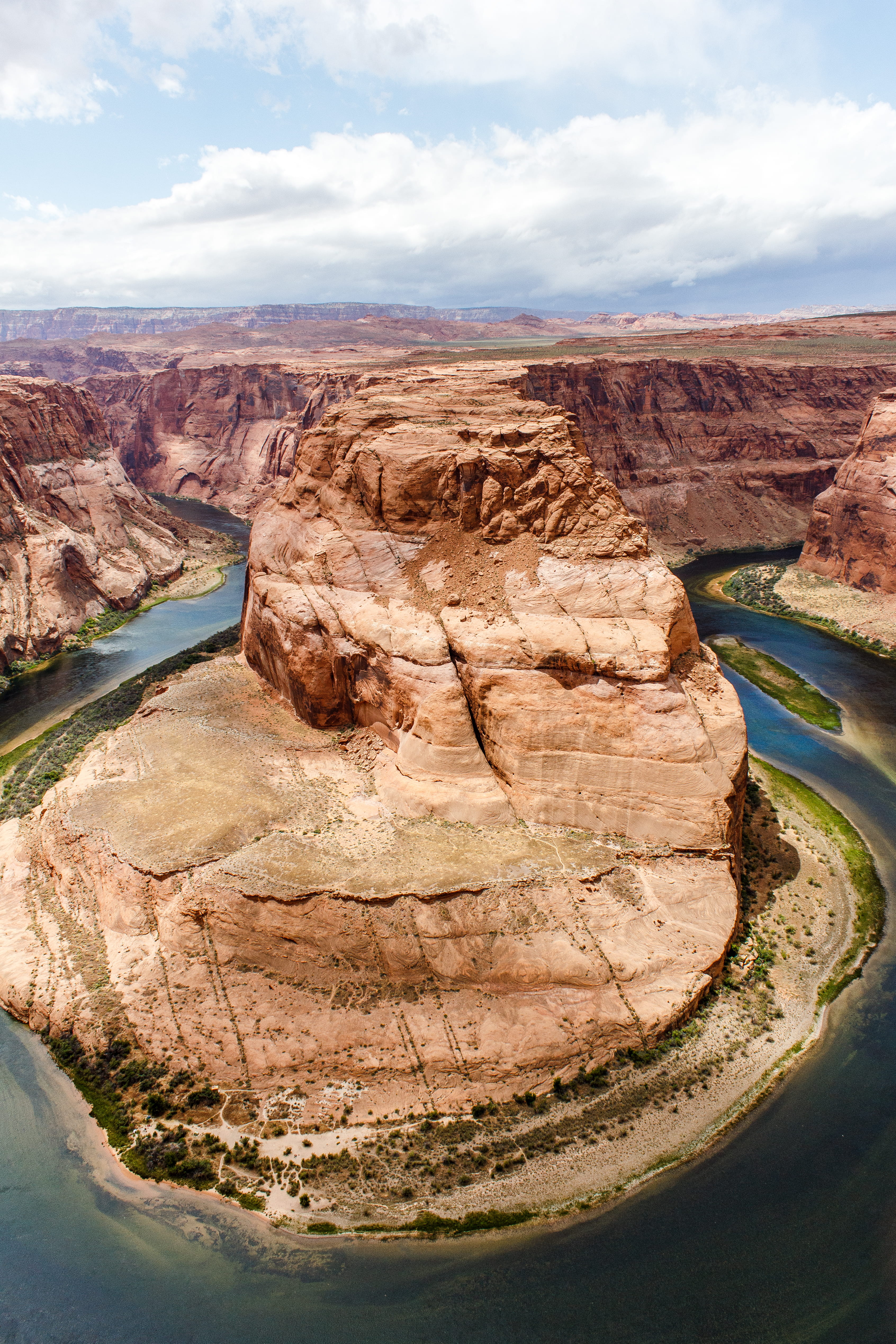 lake Powell, climate, formation, scenics - nature, outdoors, remote, uSA, daytime, horseshoe, extreme Terrain, photo, sky, scenics, national Park, tranquil scene, Phone HD Wallpaper