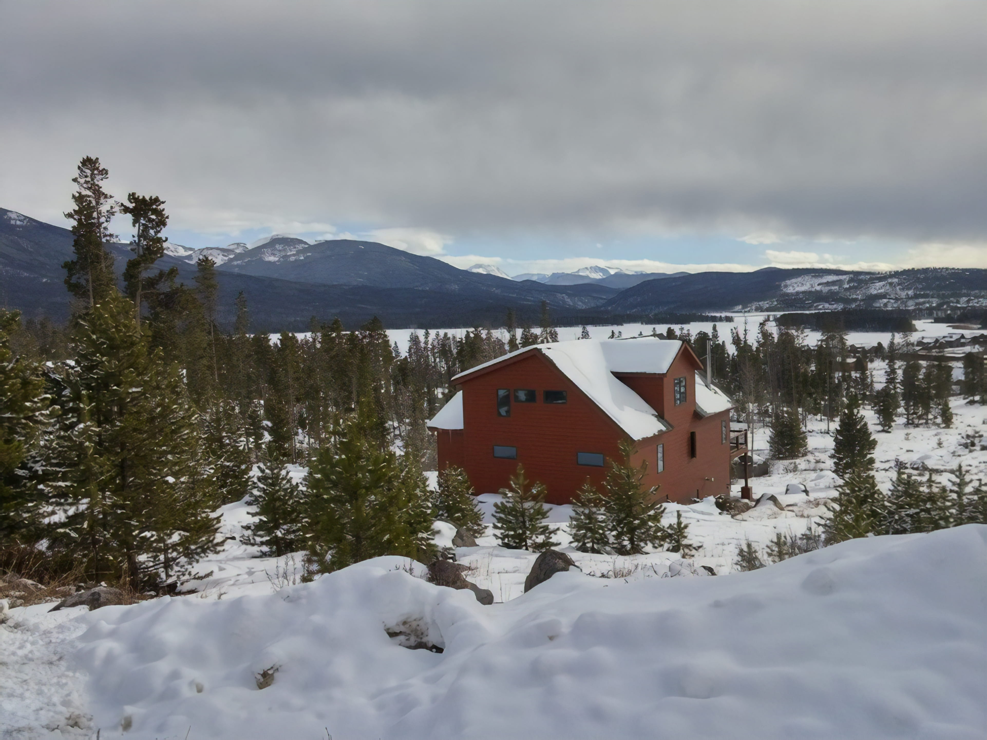 landscape, dark, tranquility, wilderness, snowy, winter, wintery, snow, building exterior, no people, colorado, idyllic, built structure, united states, HD Wallpaper