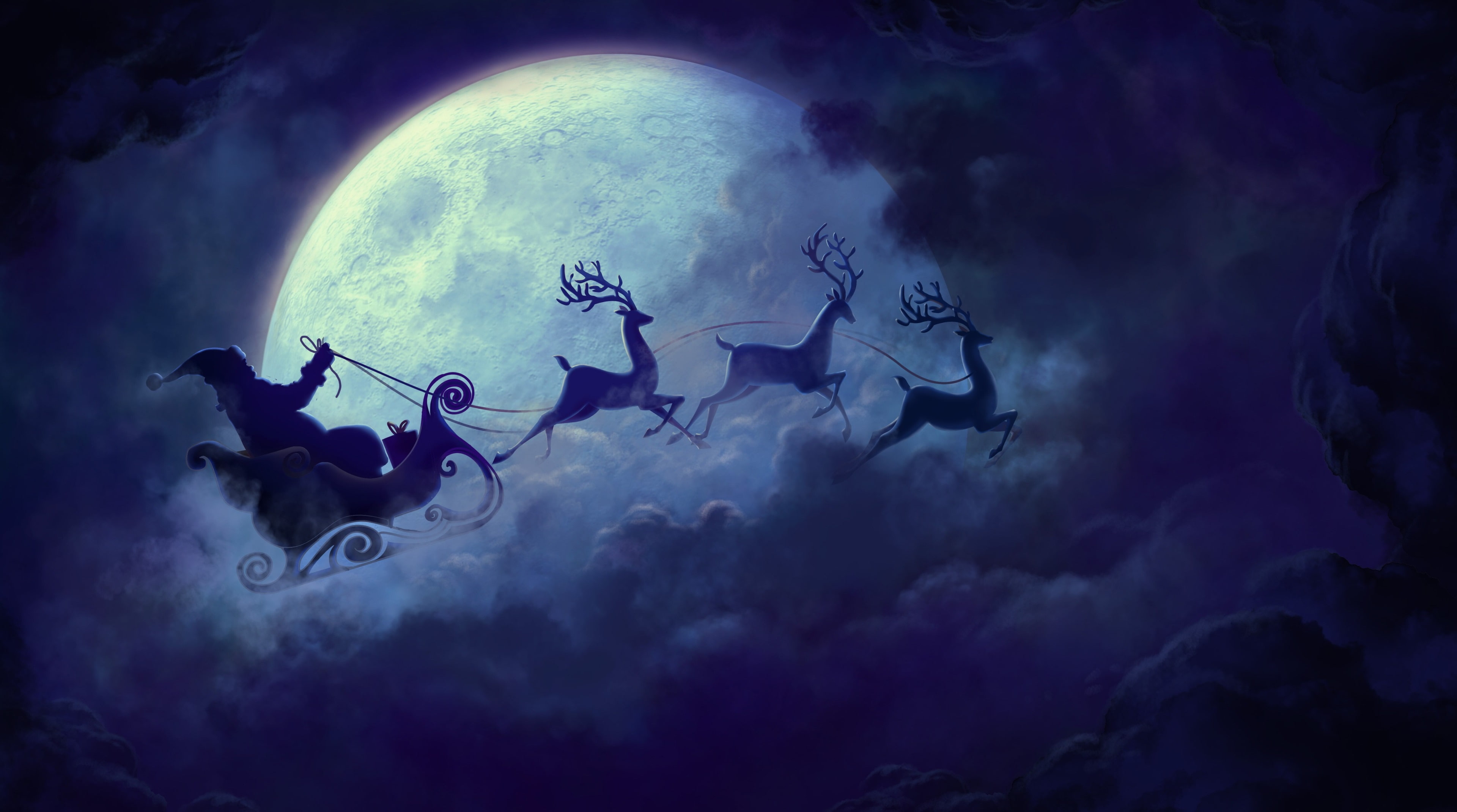 motion, one person, dark, silhouette, moon, emotion, fear, deer 4k   in hd, cloud - sky, witch, communication, digital composite, halloween, mystery, sky, HD Wallpaper