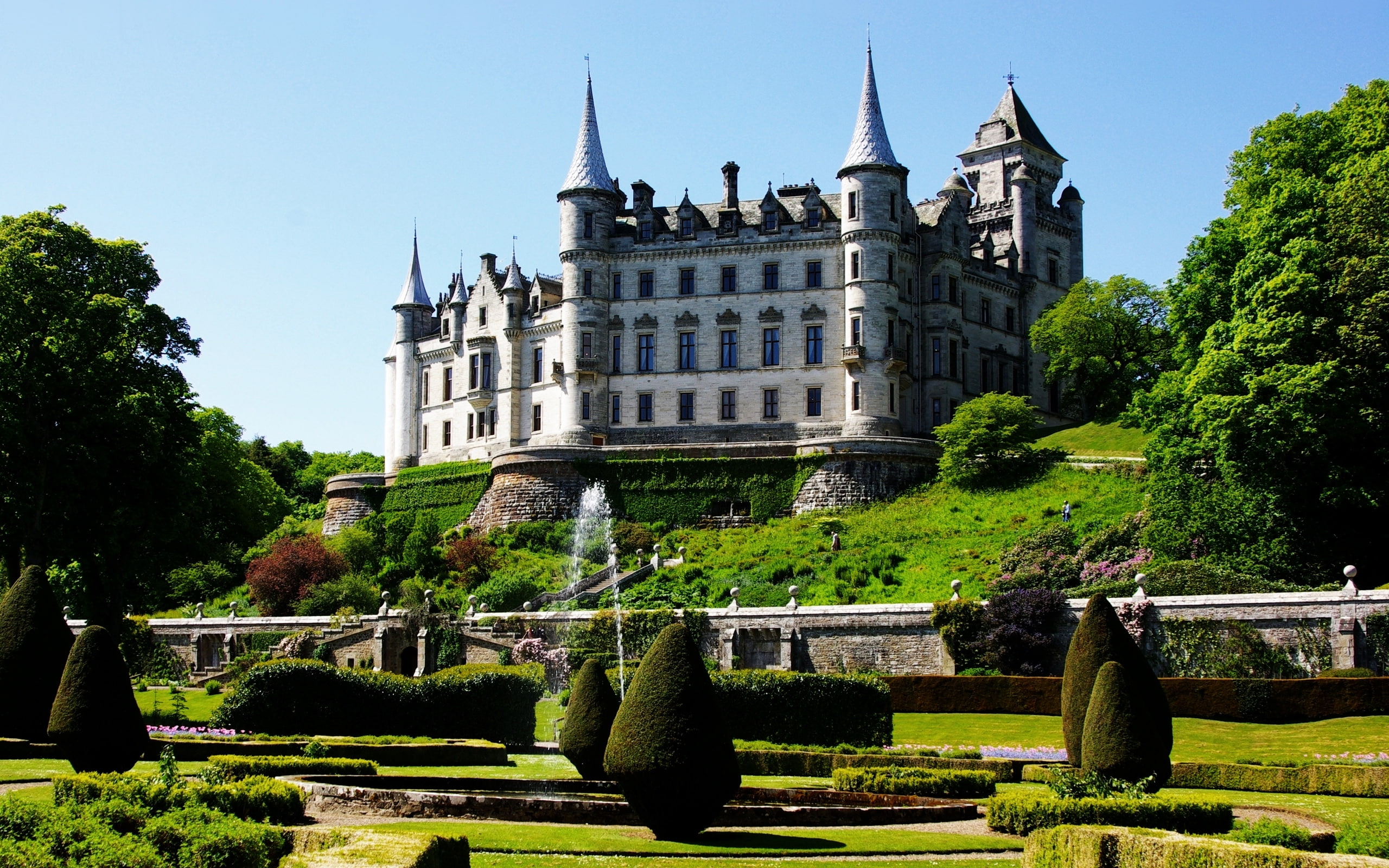 castle, 2K, dunrobin, HD Wallpaper