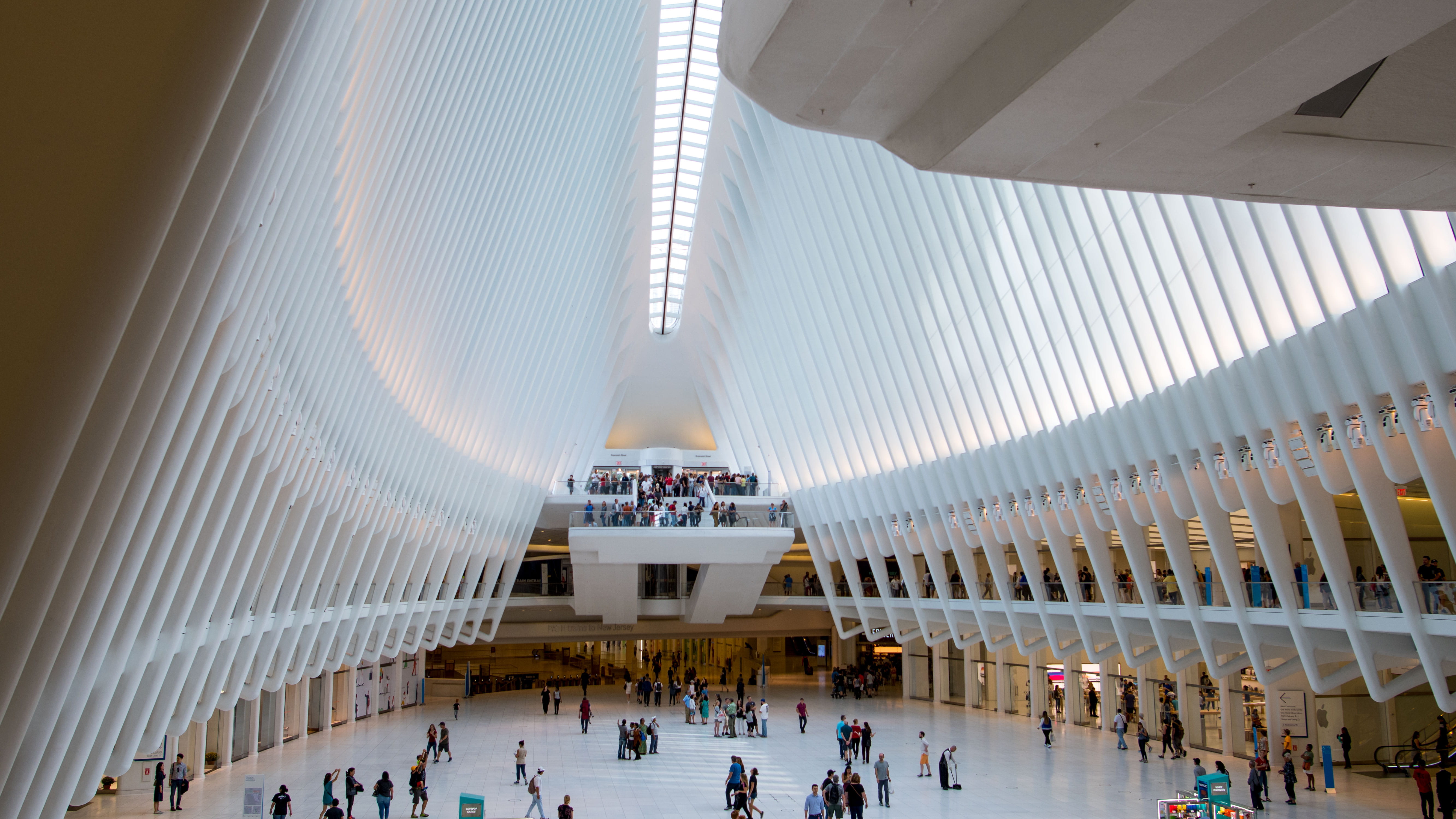 women, group of people, manhattan, west field, architect, architecture, ceiling, travel, indoors, men, architectural column, built structure, westfield world trade center, HD Wallpaper