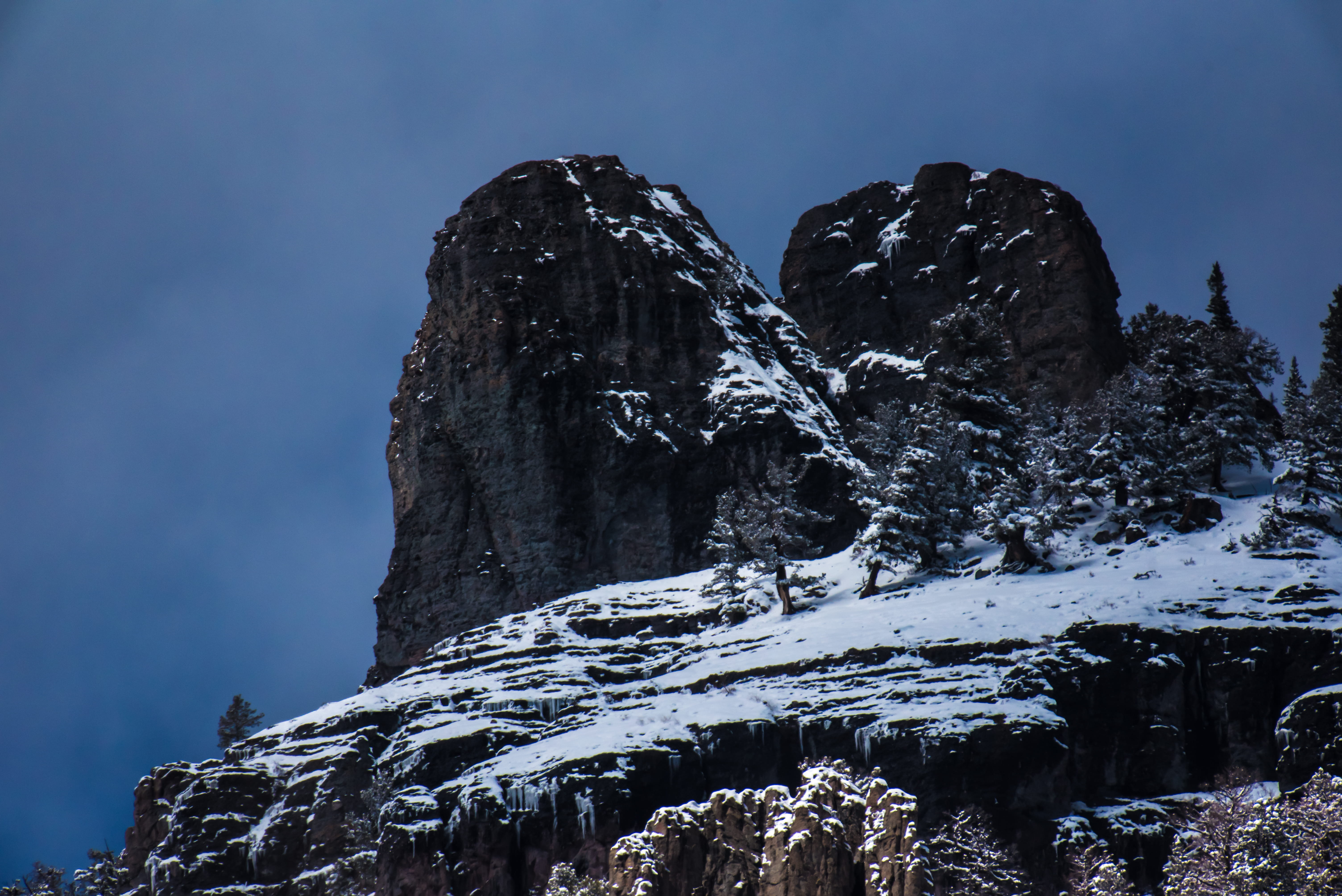 detailed, formation, solid, winter, rock formation, tranquil scene, ouray, cold temperature, dark, rock, scenics - nature, non-urban scene, beauty in nature, HD Wallpaper