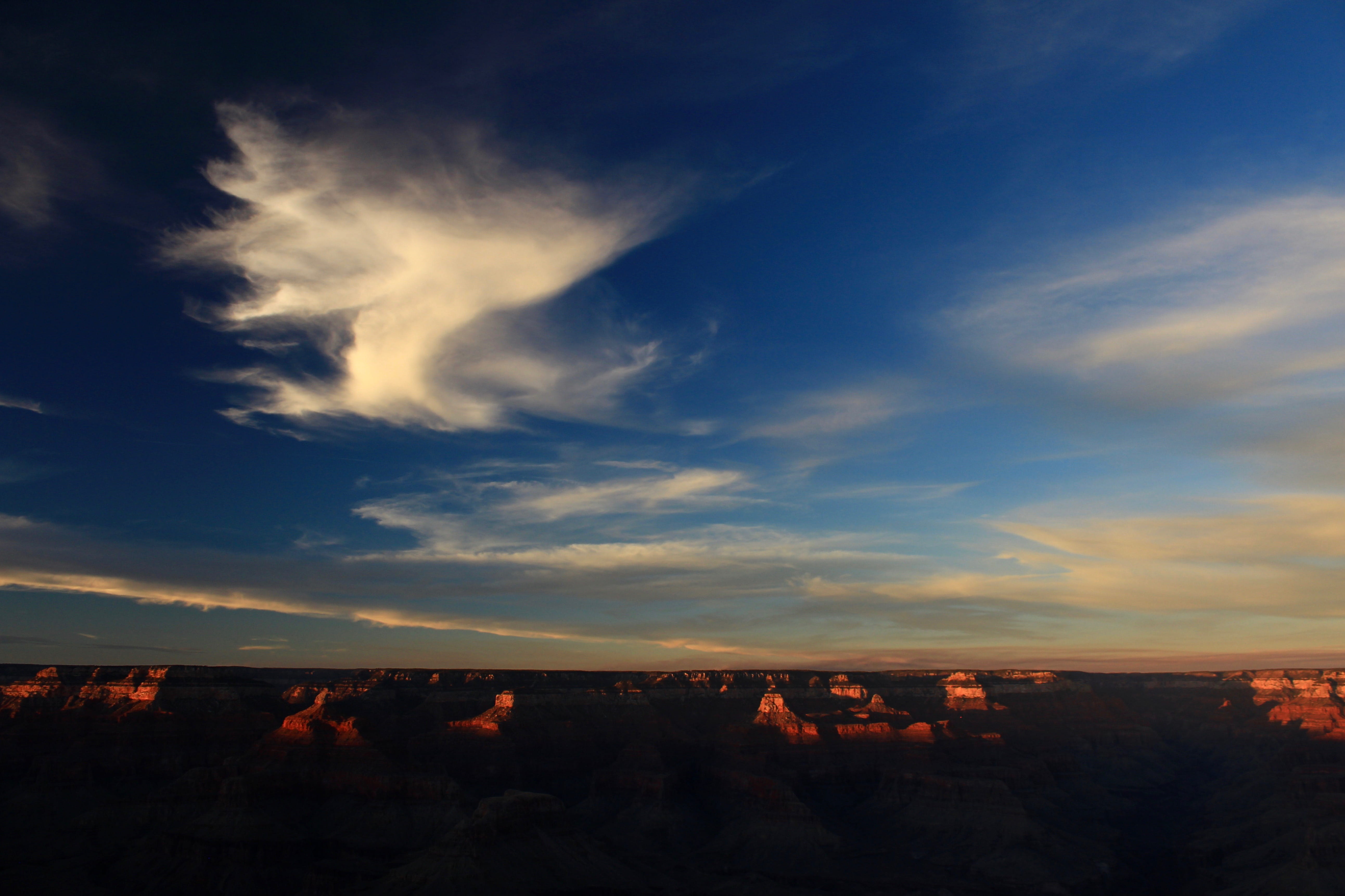 travel, scenics - nature, rock, beauty in nature, tranquility, outdoors, environment, yavapai point, ochre, formation, non-urban scene, nature, 5K, big sky, HD Wallpaper