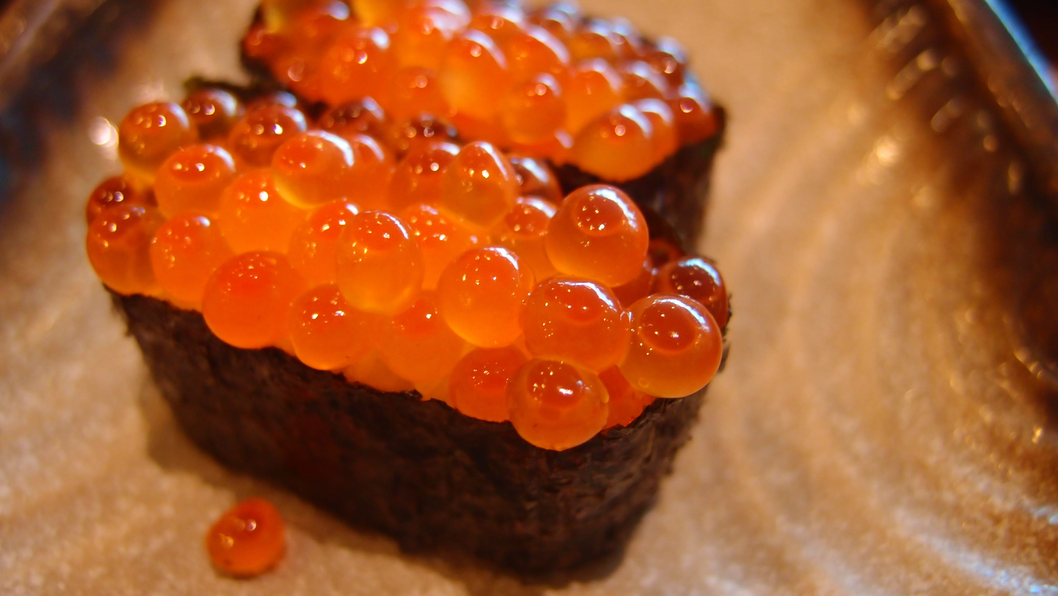close-up, focus on foreground, no people, sweet, japanese, food and drink, roe, fruit, japanese food, ikura, studio shot, breakfast, snack, table, still life, HD Wallpaper