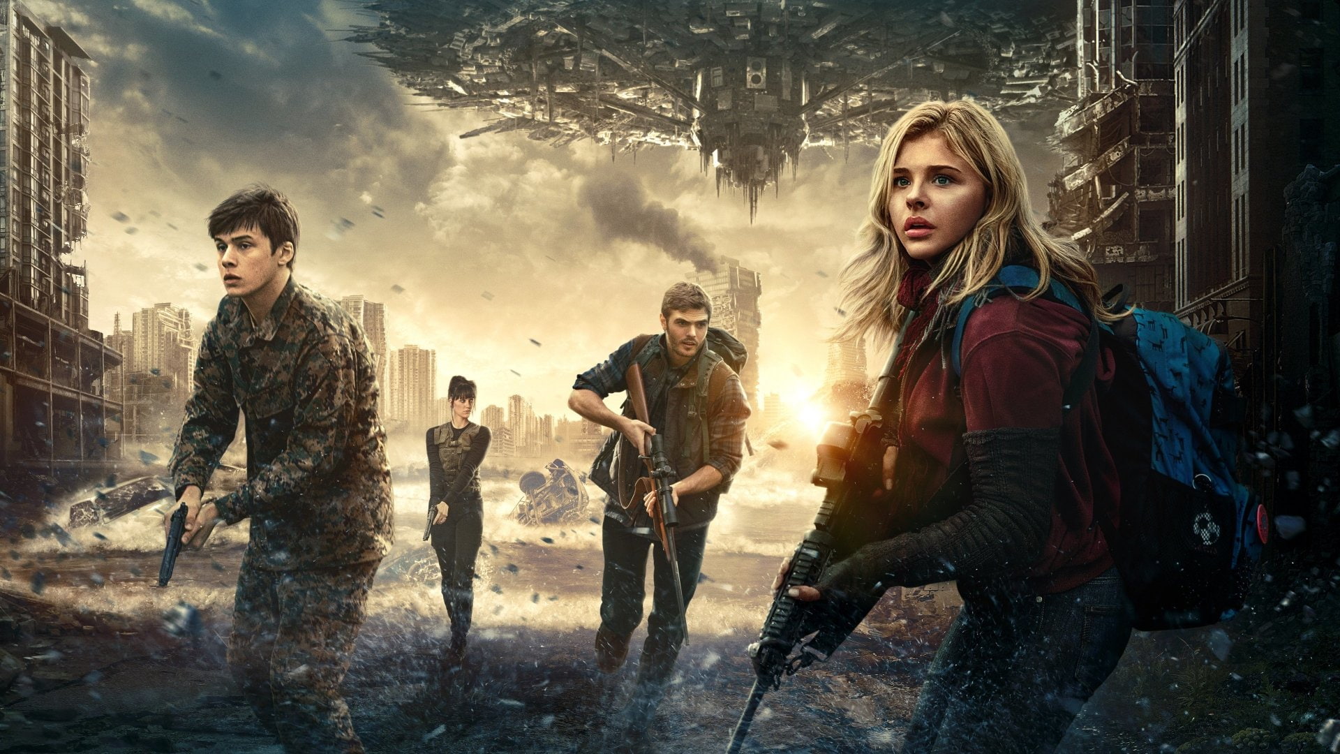 Nick Robinson, Chloë Grace Moretz, 1080P, Movie, Maika Monroe, Alex Roe, The 5th Wave, HD Wallpaper