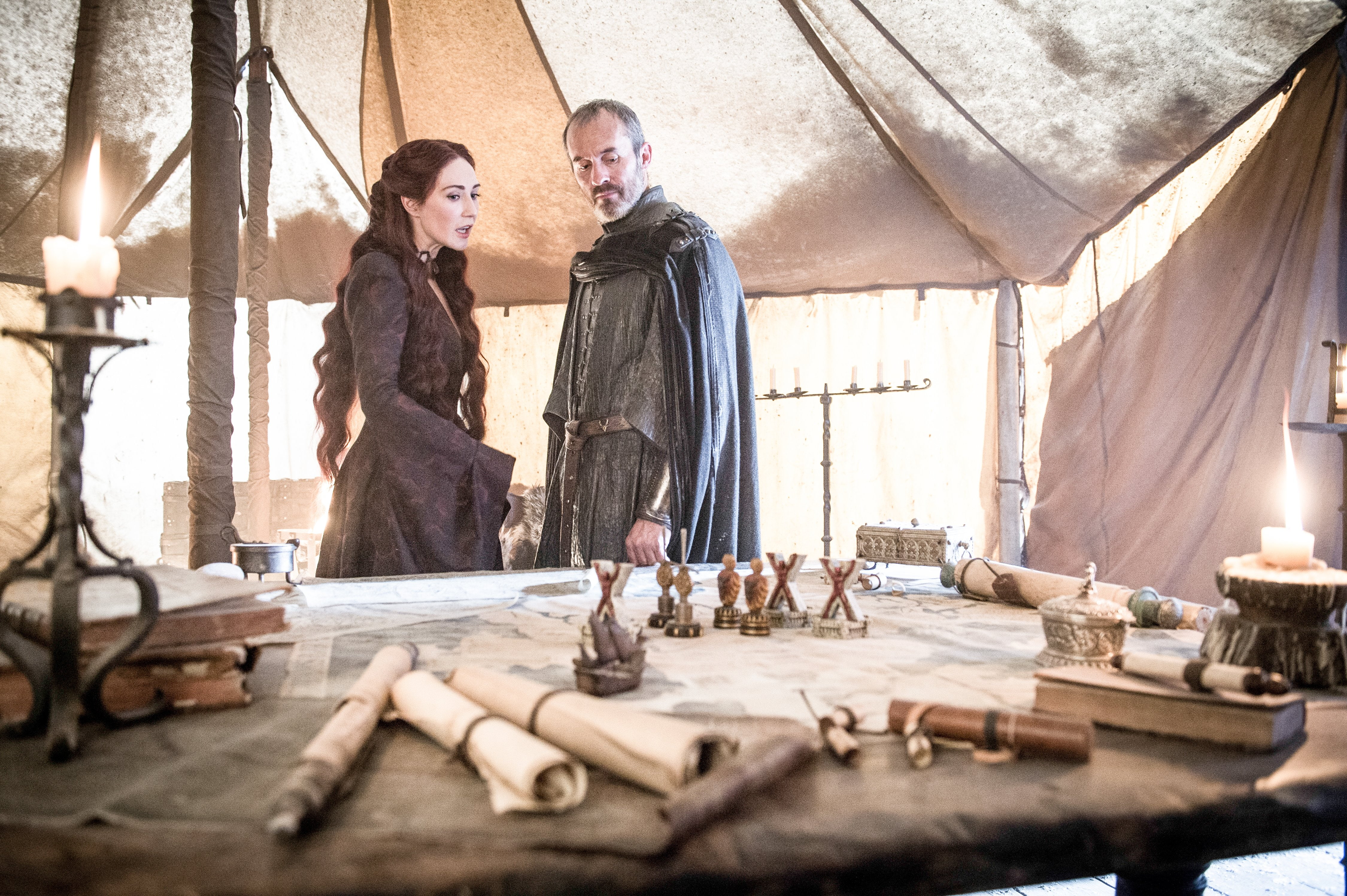 Stannis Baratheon, Carice van Houten, 4K, Melisandre (Game of Thrones), Stephen Dillane, Game Of Thrones, TV Show, HD Wallpaper