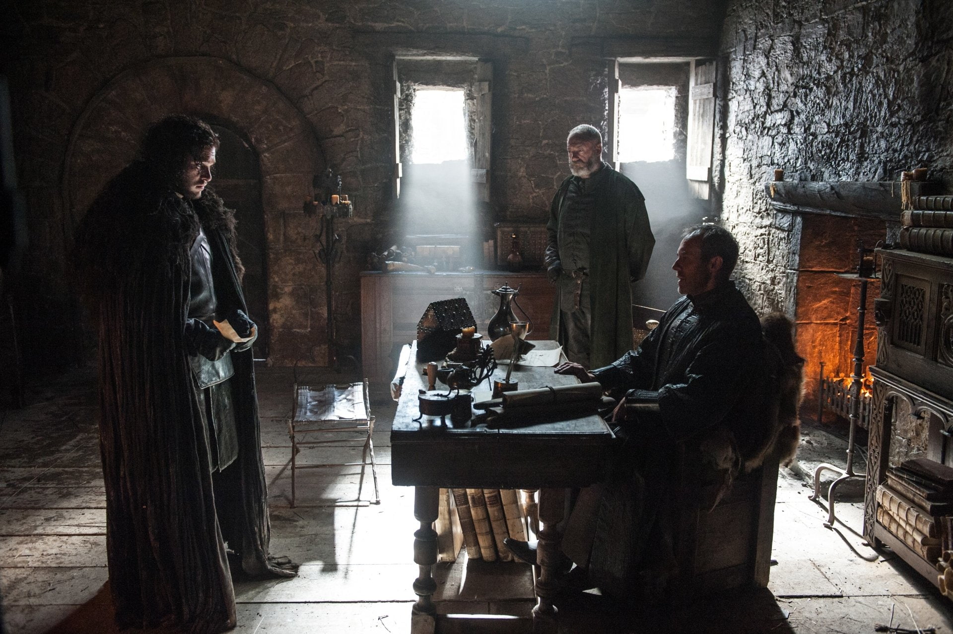 1080P, Davos Seaworth, Stannis Baratheon, TV Show, Game Of Thrones, Kit Harington, Stephen Dillane, Liam Cunningham, Jon Snow, HD Wallpaper