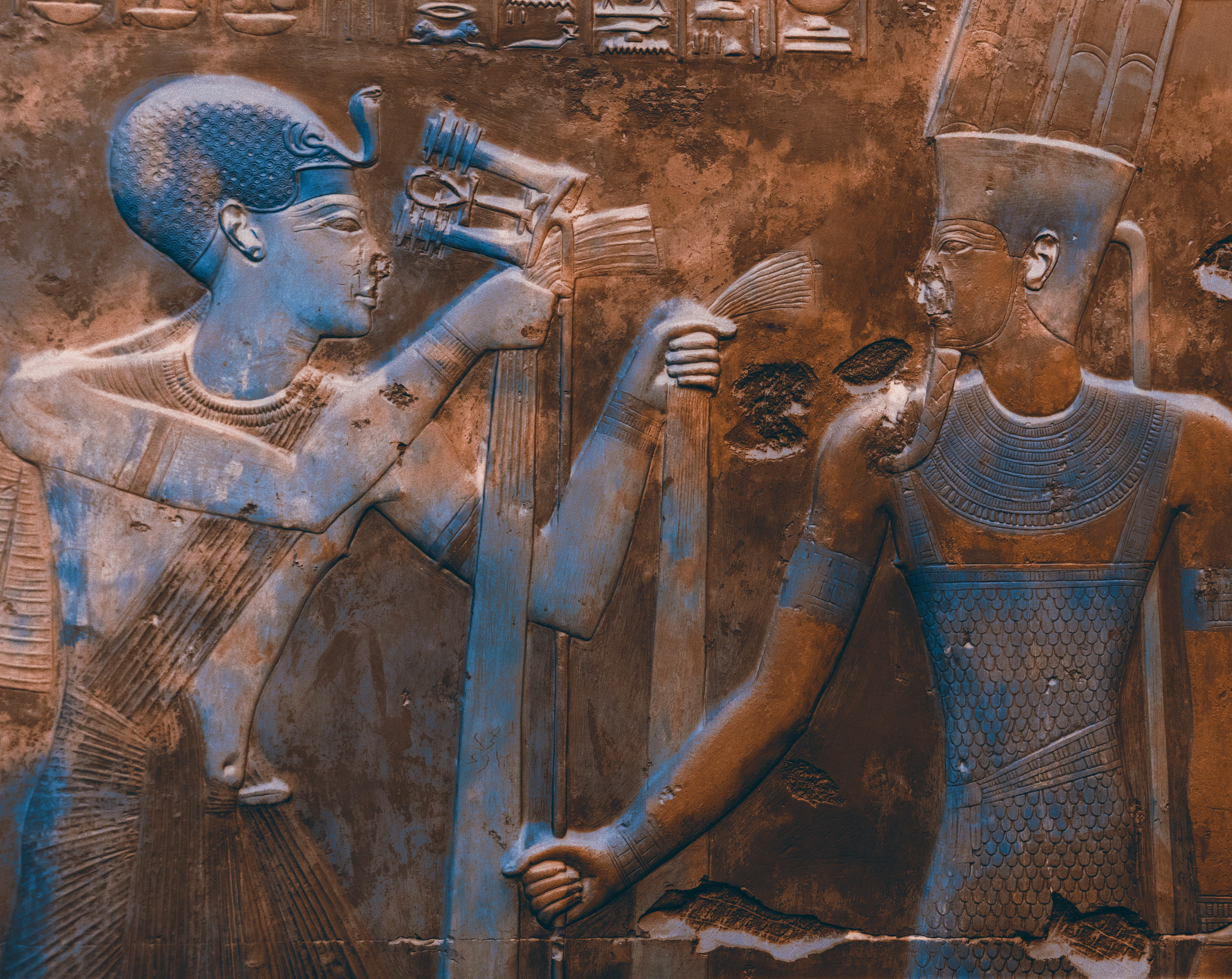 5K, cities, ancient civilization, representation, the past, art and craft, 1125sec, male likeness, oldest, templeofsetii, focal, Vintage, d800, archaeology, HD Wallpaper