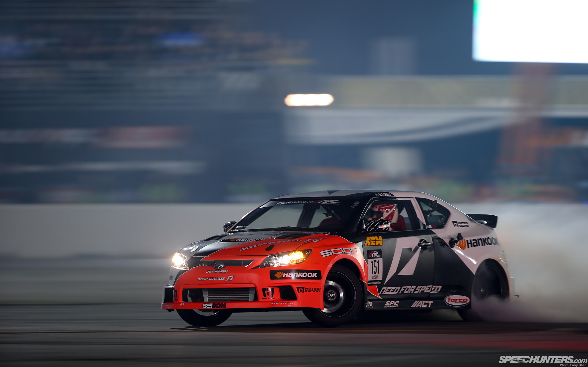 blur, black, race, drift, motion, tc, scion, red, cars, hd, smoke, white, car, 1080P, HD Wallpaper