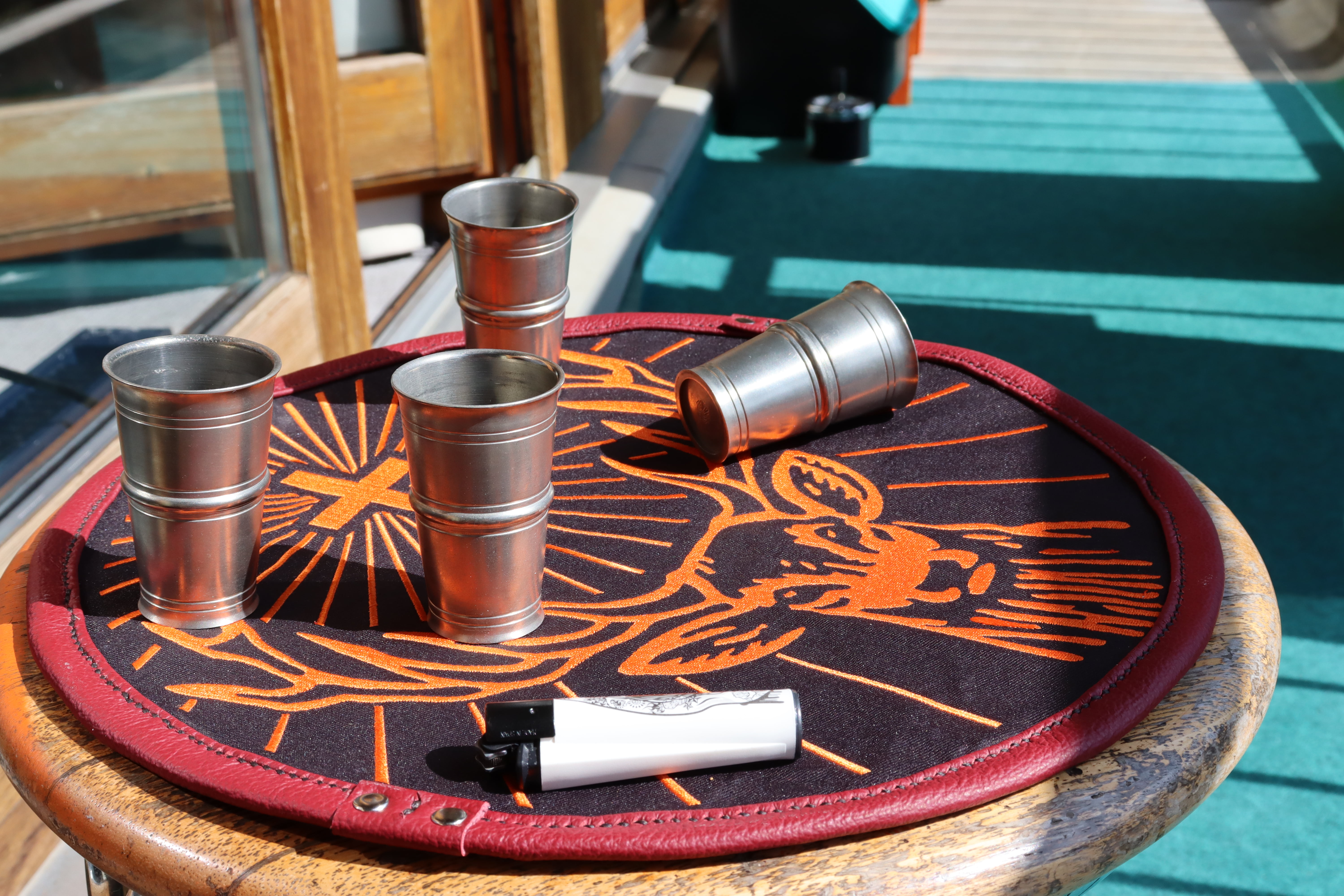 5K, leathercraft, Jägermeister, shot glass, leather, lighter, handmade, HD Wallpaper