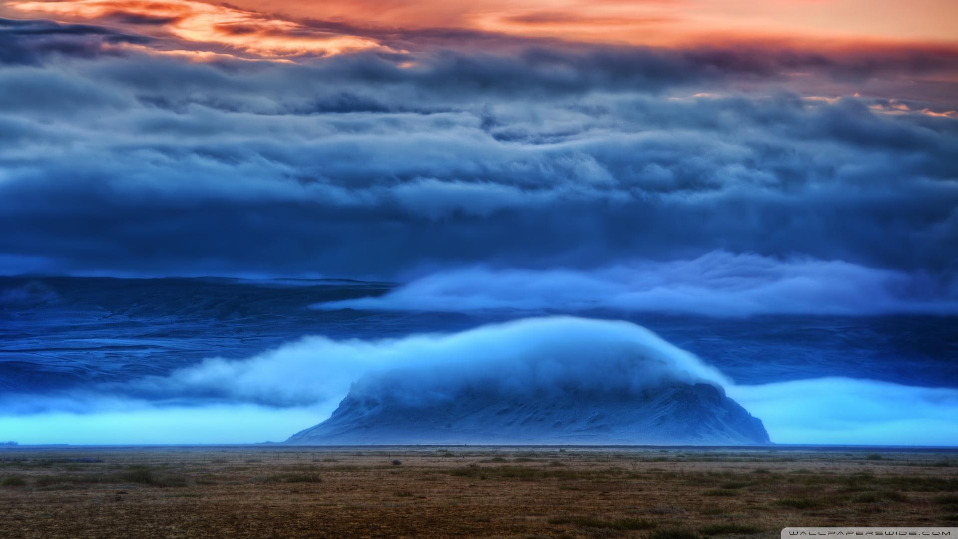storm, unbelievably, nature and landscapes, plains, mountain, 1080P, clouds, sky, beautiful, HD Wallpaper