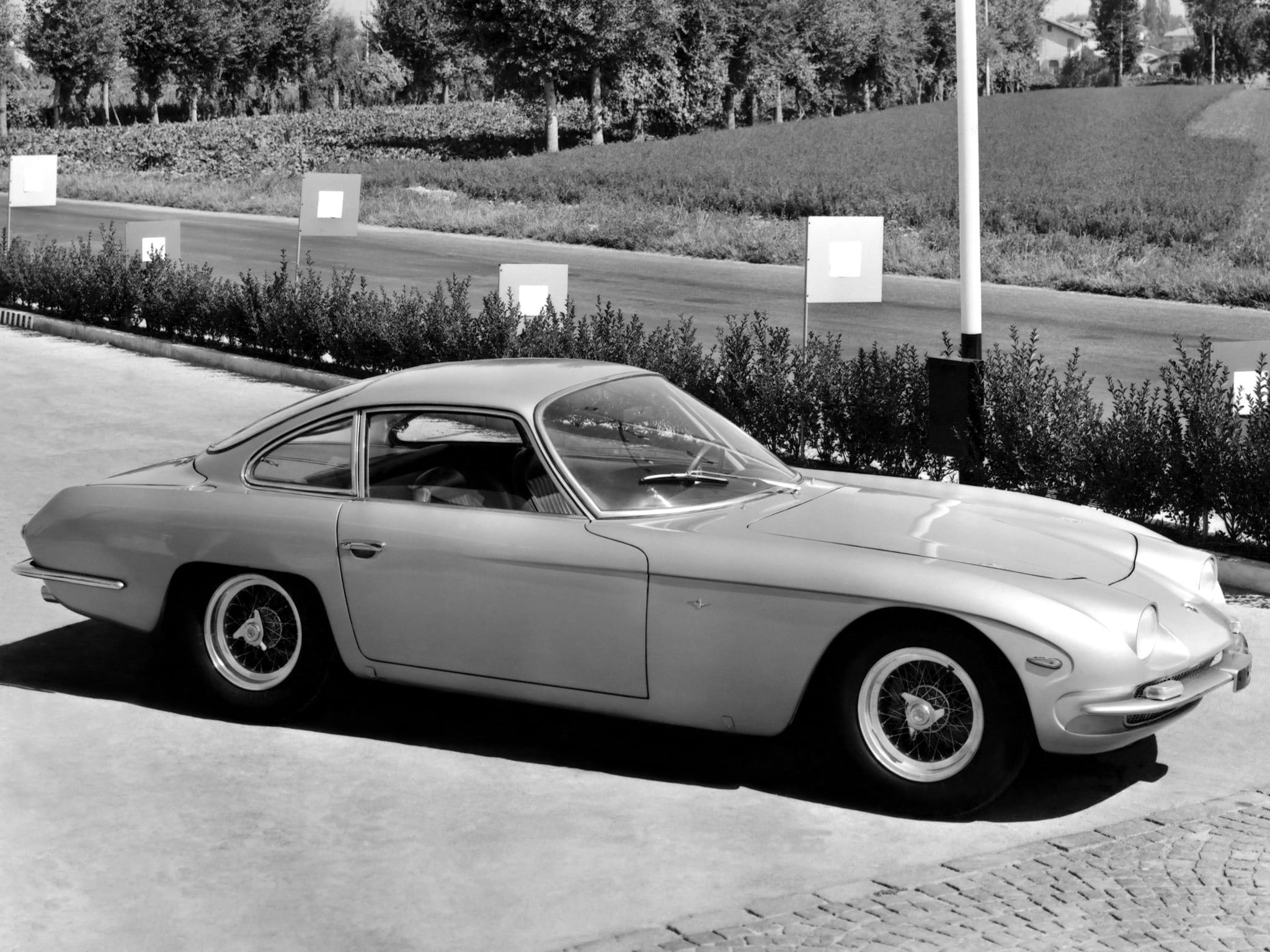 mode of transportation, road, supercars, transportation, 1080P, luxury, g t, day, 1964, city, plant, retro styled, b w, car, no people, land vehicle, nature, HD Wallpaper