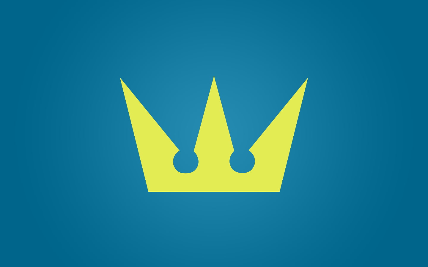 anime, Kingdom Hearts, minimalism, 720P, blue, yellow, video games, crown, HD Wallpaper