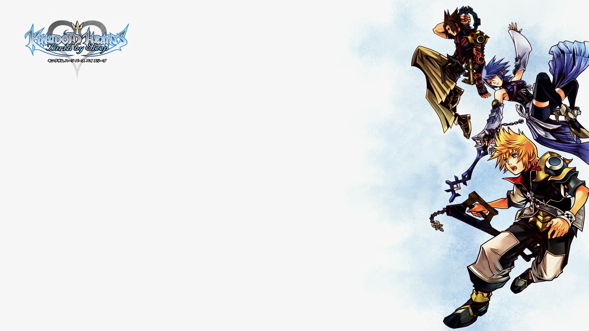 white, anime, 1080P, kingdom, hearts, cartoon/comic, hd, HD Wallpaper