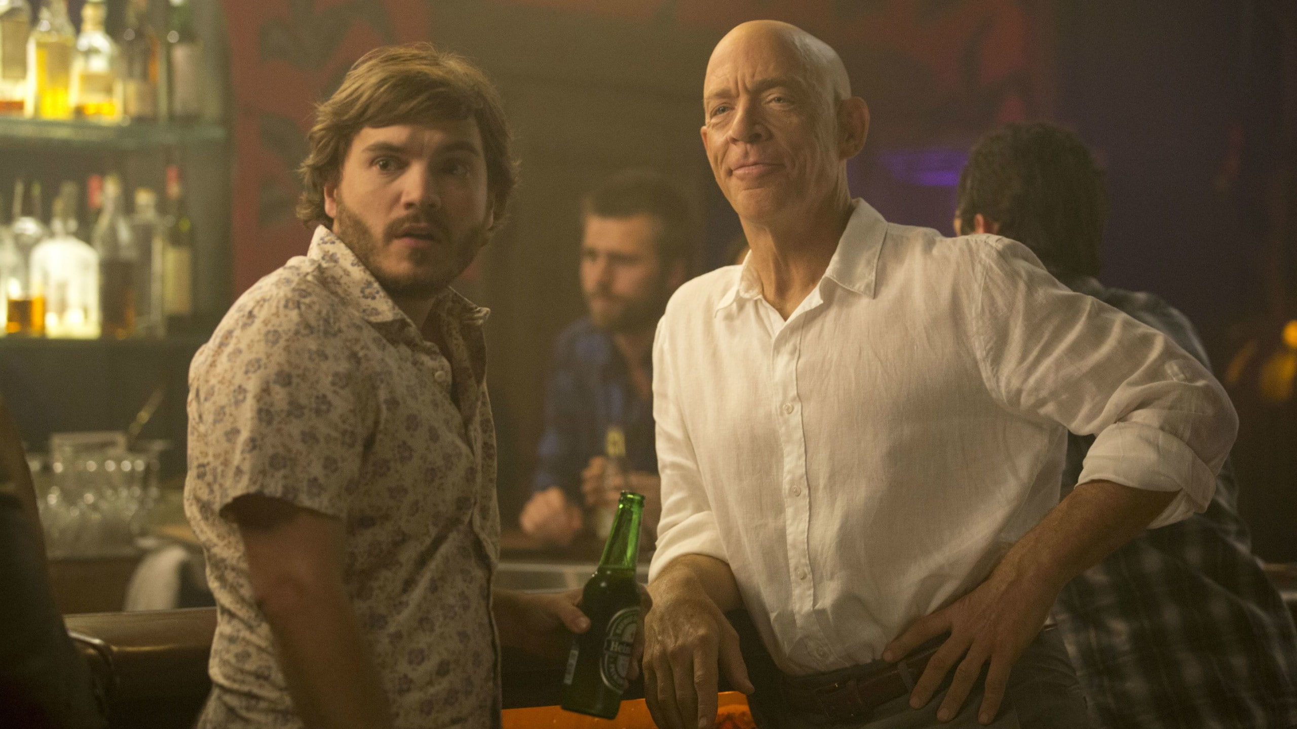 button, bar, best movies, top, man, Emile Hirsch, inside, 2K, J.K. Simmons, All Nighter, HD Wallpaper