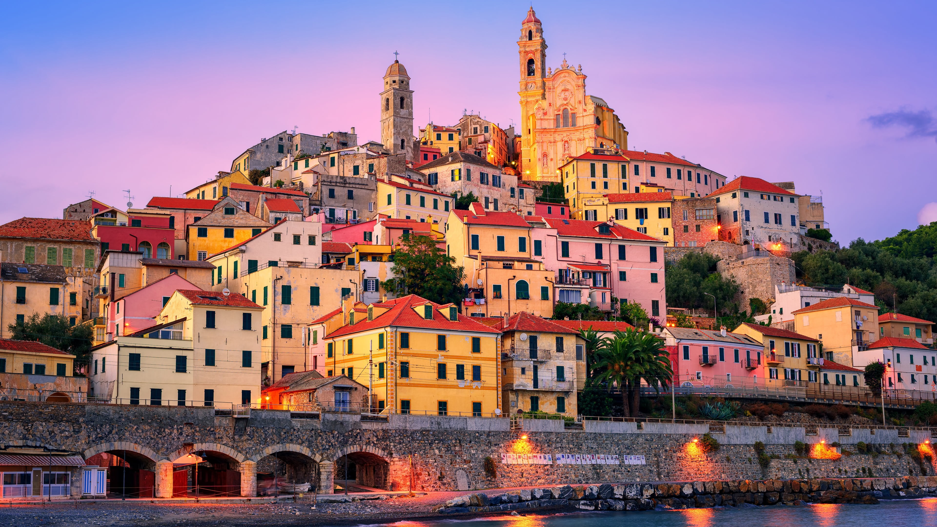 nature, tourist attraction, medieval architecture, built structure, river, building exterior, europe, sky, tourism, 4K, place of worship, no people, city, HD Wallpaper