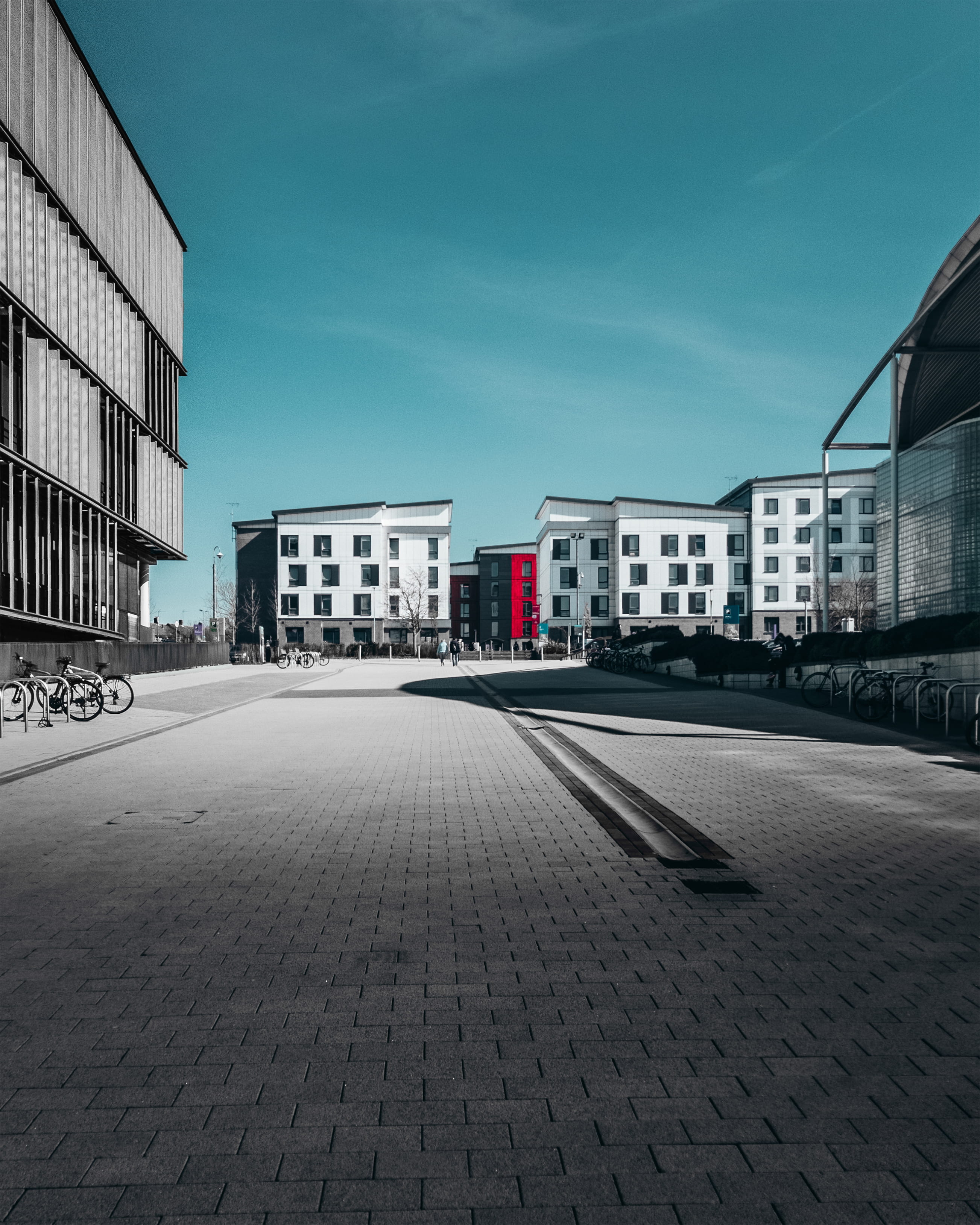 architecture, hatfiled, 2K, the way forward, residential district, college lane, built structure, cobblestone, nature, university, direction, city, parked, Phone HD Wallpaper