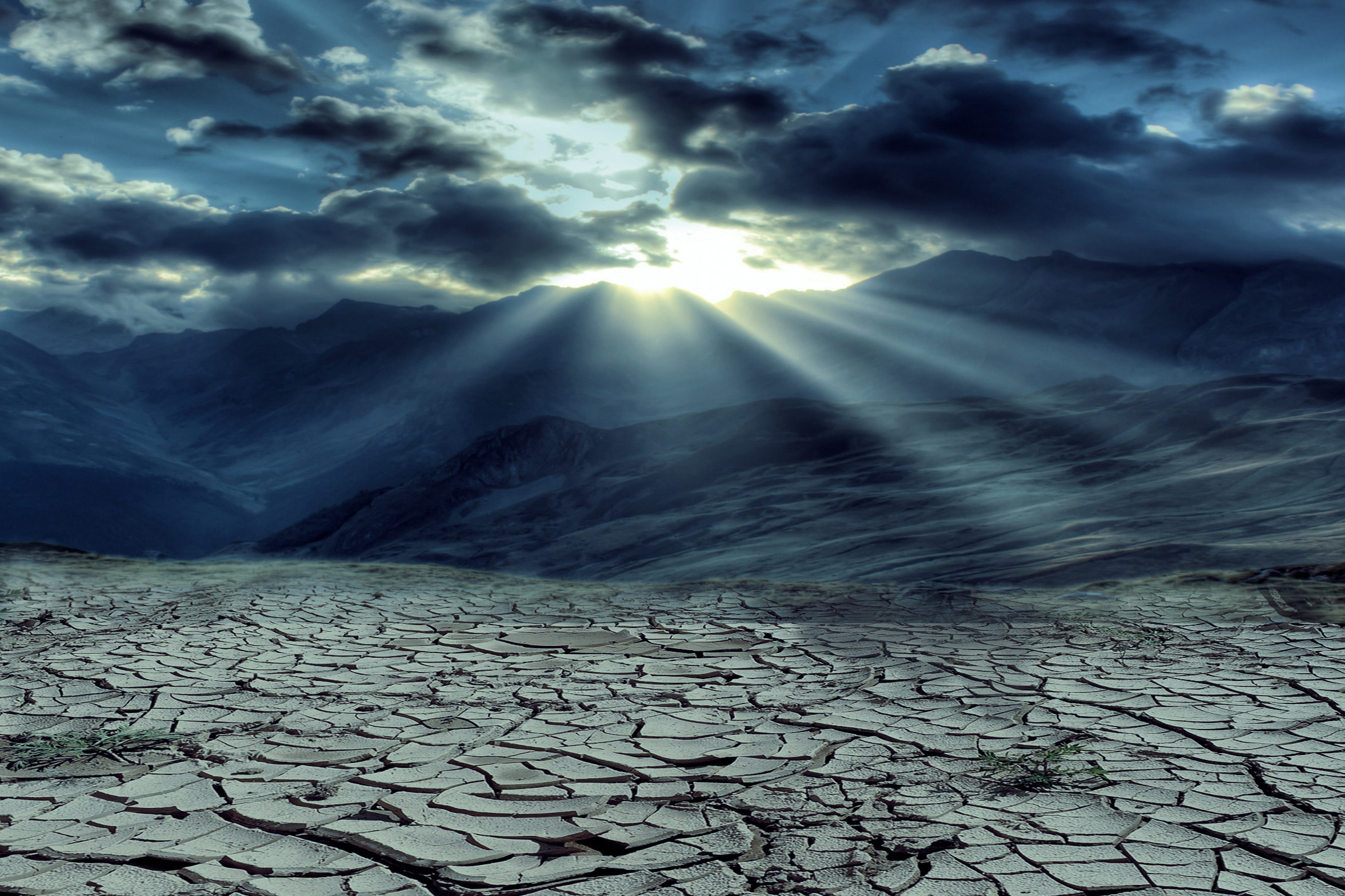light, tranquility, travel, sun, cracked, evening, cloud - sky, planet earth, tops, beauty in nature, clouds, planet, the valley of the, the rays, overcast, HD Wallpaper