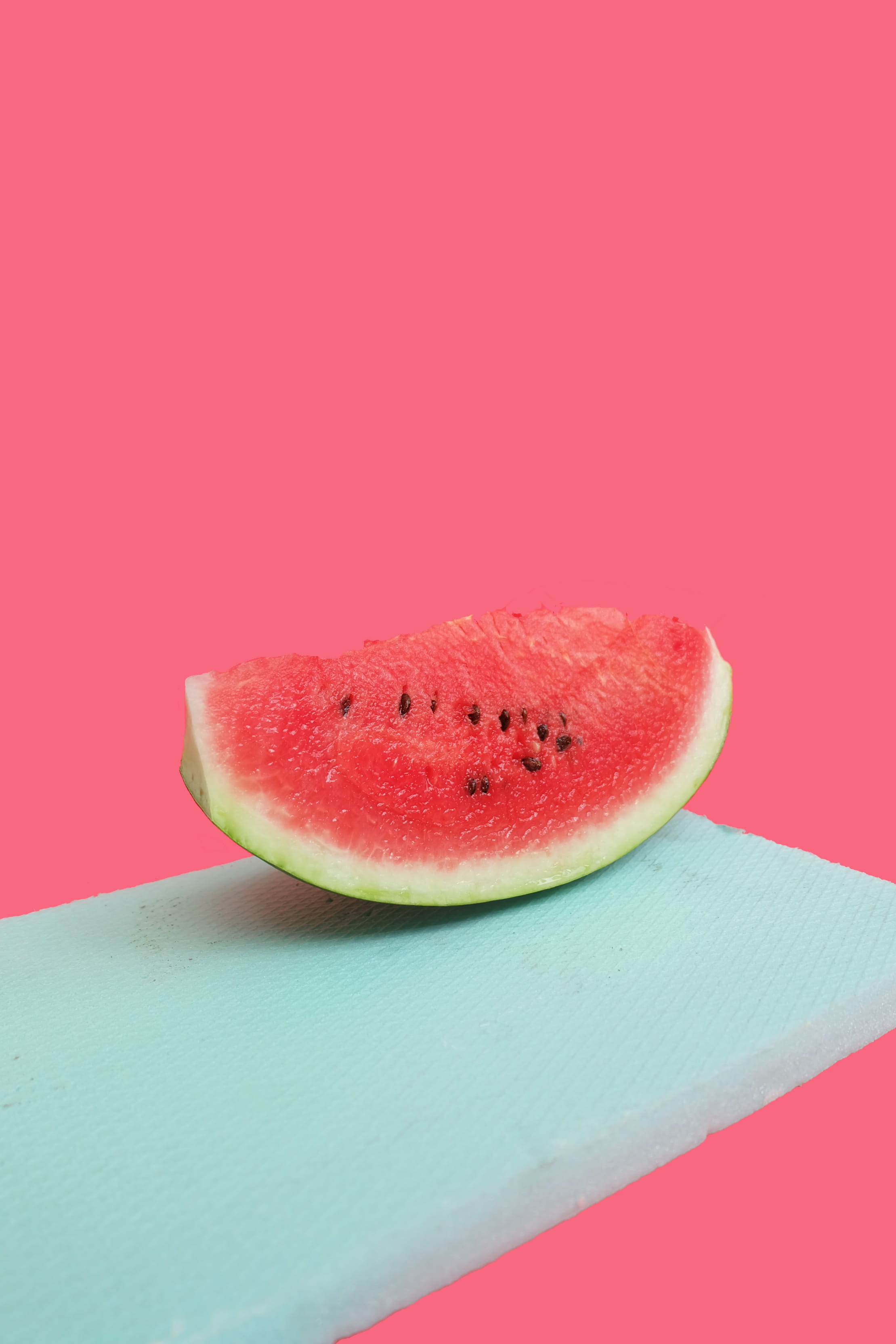 fruit, juicy, melon, sliced, copy space, still life, temptation, produce, pink background, watermelon, pink color, red, indoors, studio shot, ripe, slice, Phone HD Wallpaper