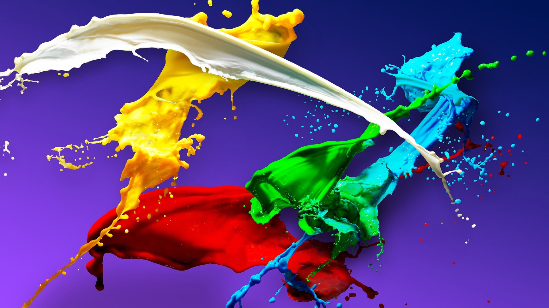 liquid, 1080P, colorful, art, splash, HD Wallpaper