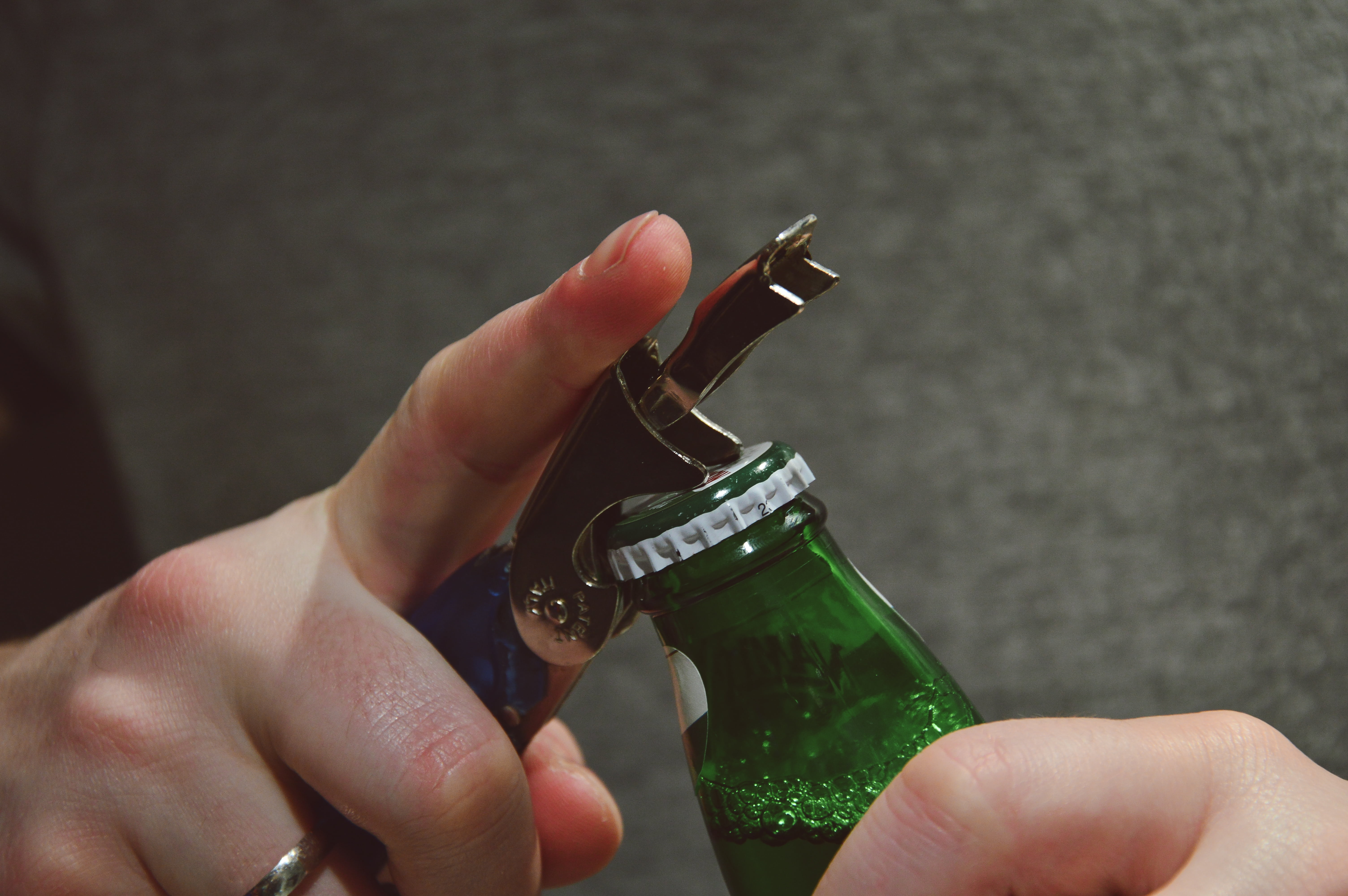 finger, bottle, real people, container, opening, drinks, cheers, beer, party, close-up, holding, body part, personal perspective, human body part, 5K, HD Wallpaper