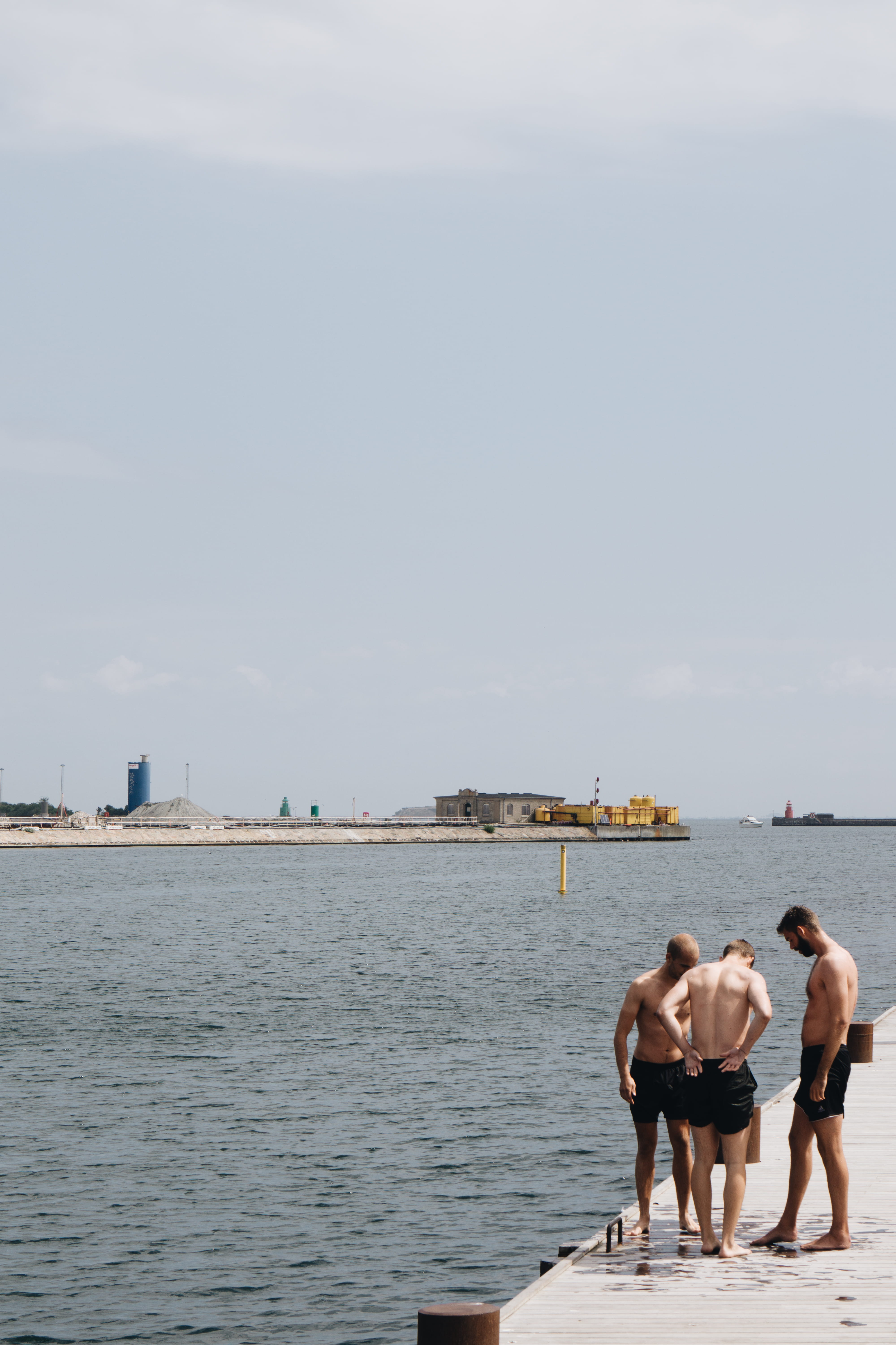 sea, fun, people, nature, sun, lifestyles, women, vacations, near, man, sky, summer, adult, standing, outdoors, dock, friends, refreshing, group, copenhagen, Phone HD Wallpaper