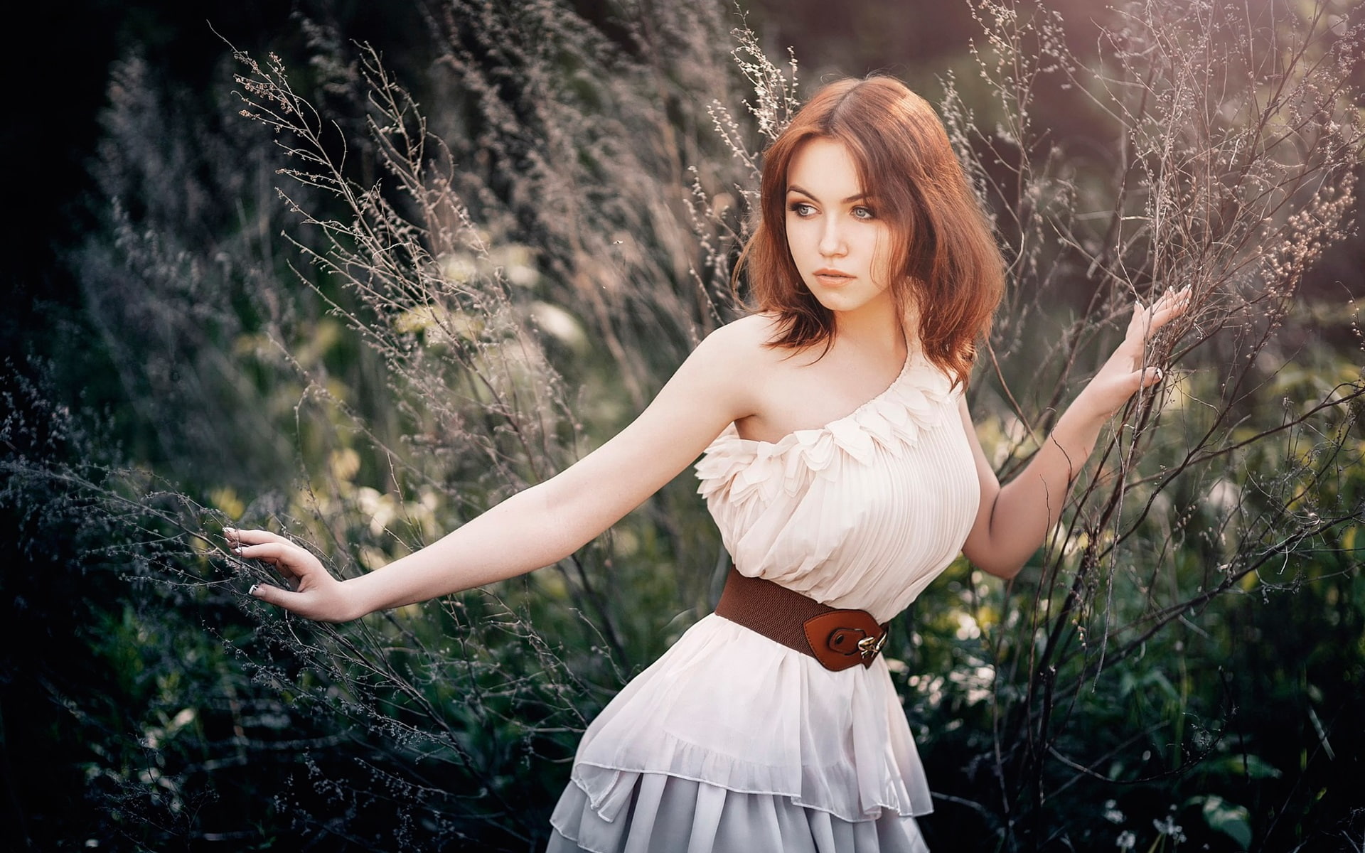 1080P, Nature, Girl, Young, Lovely, HD Wallpaper