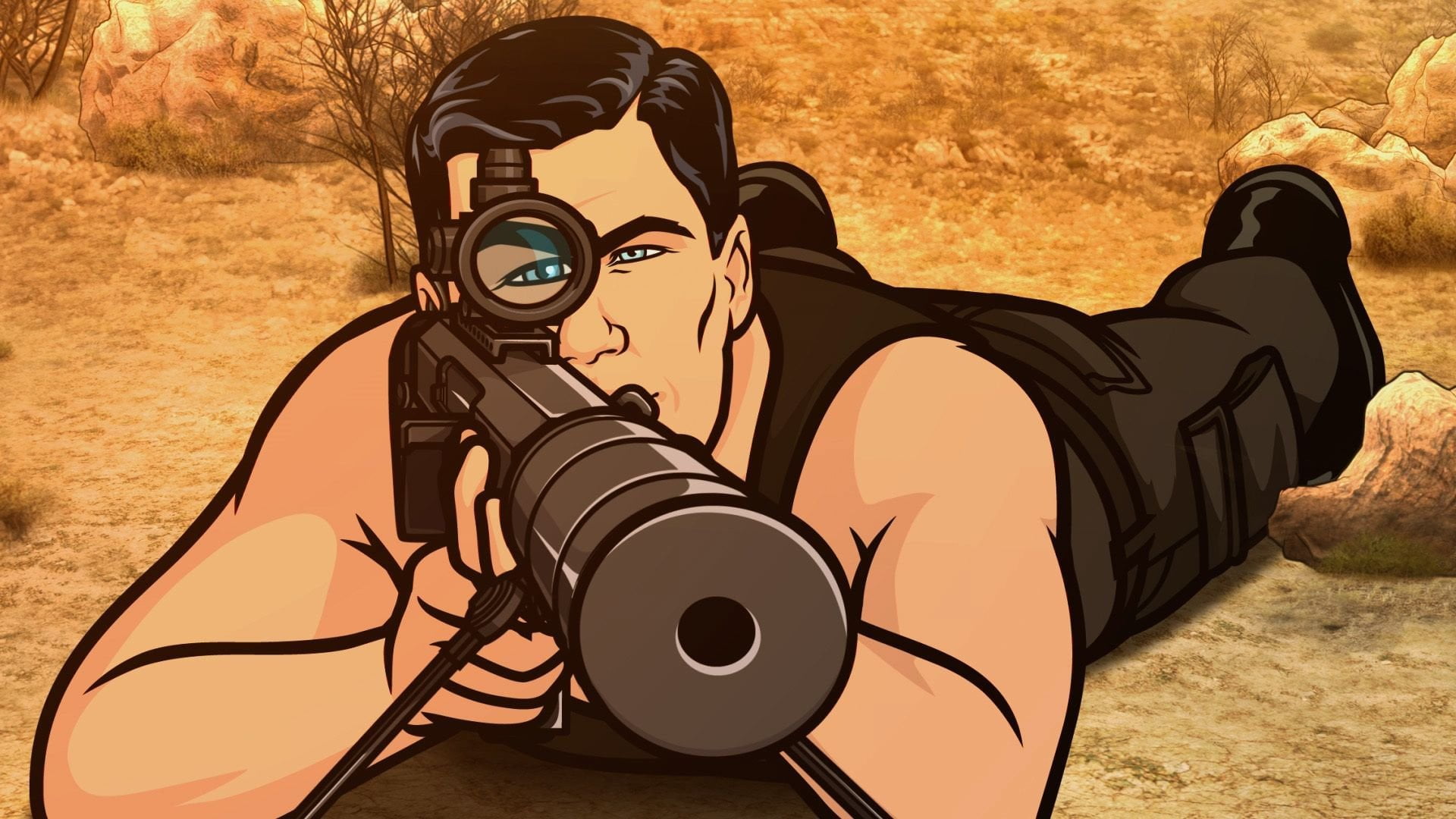 Rifle, Secret agent, 1080P, Sniper, Archer, Aim, HD Wallpaper