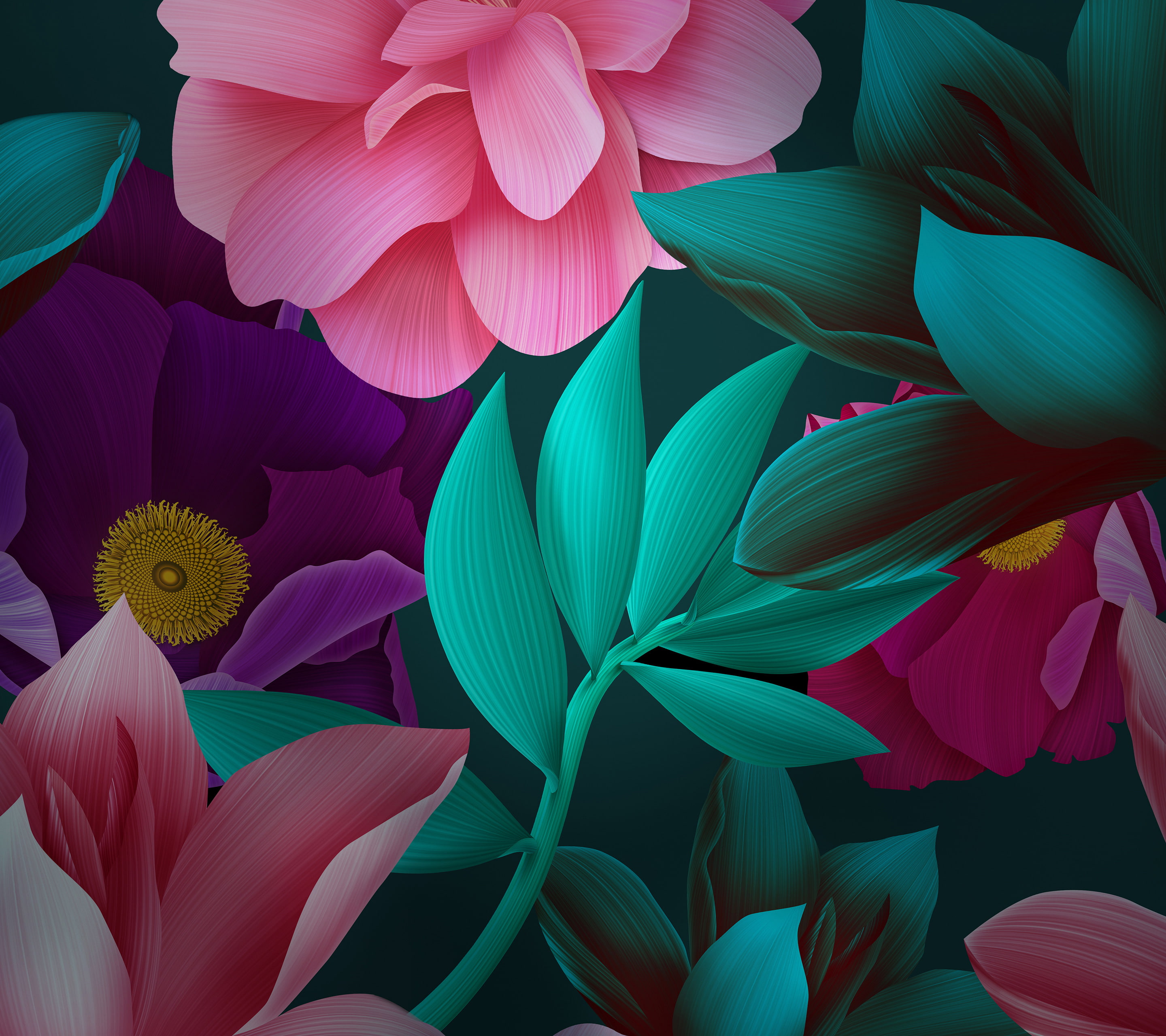 HD, Leaves, Stock, Huawei Mate 10, 2K, Flowers, HD Wallpaper