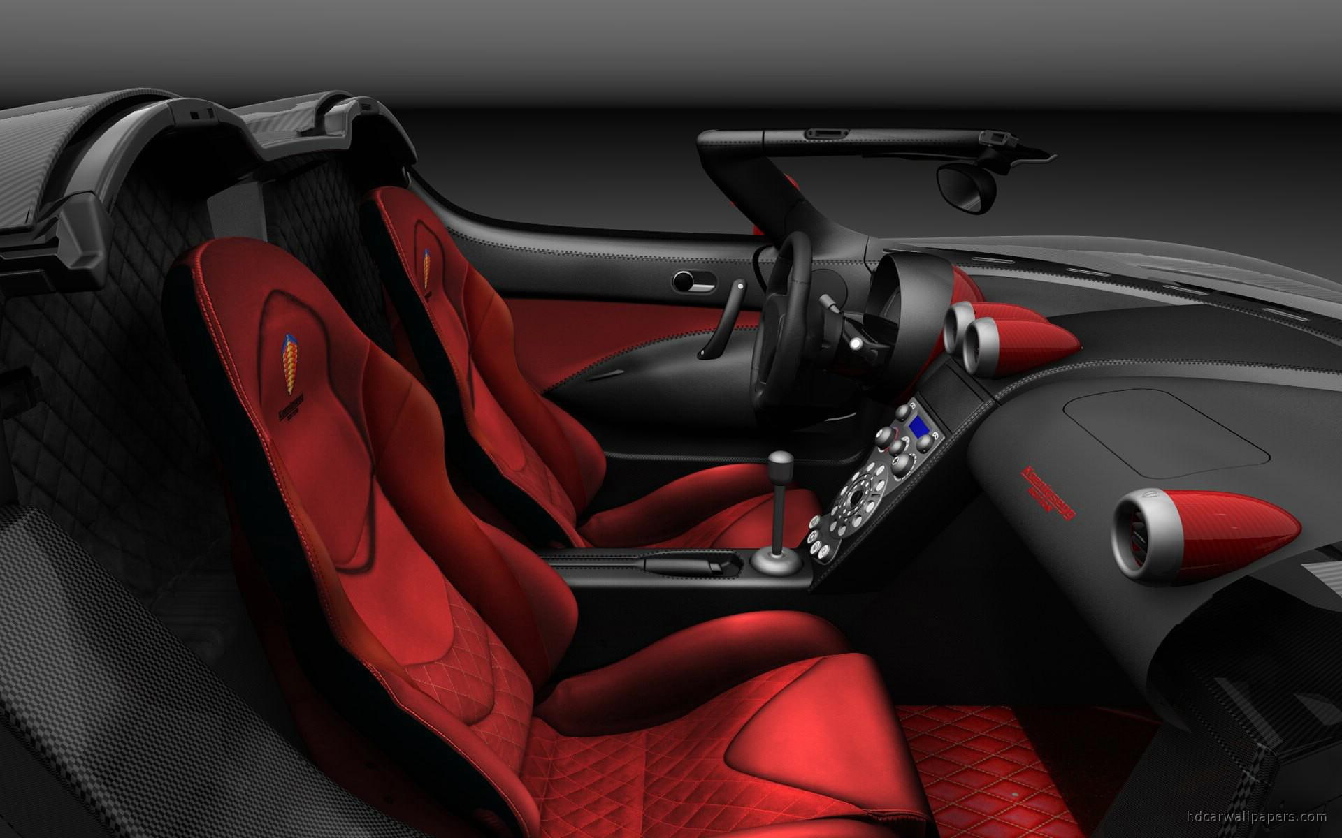 black, 1080P, red, interior, car, cars, ccxr, koenigsegg, HD Wallpaper