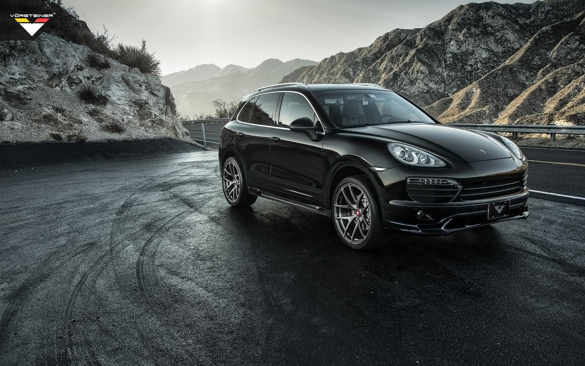 vorsteiner, black, edition, 1080P, v, cars, ct, porsche, car, cayenne, HD Wallpaper