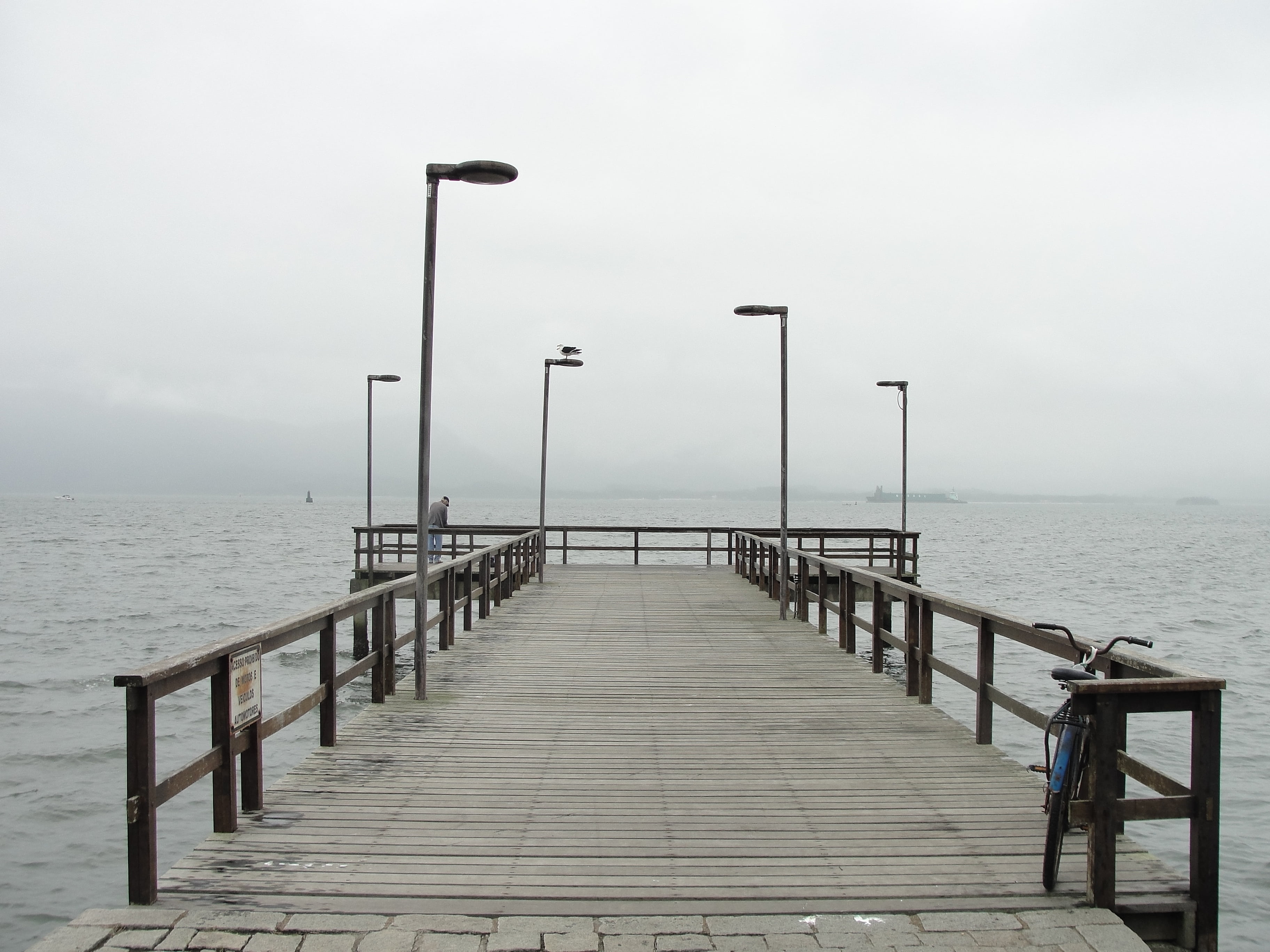 no people, pier, peace, brazil, holidays, diminishing perspective, tranquility, direction, rest, sky, scenics - nature, quiet, street light, beach, day, HD Wallpaper