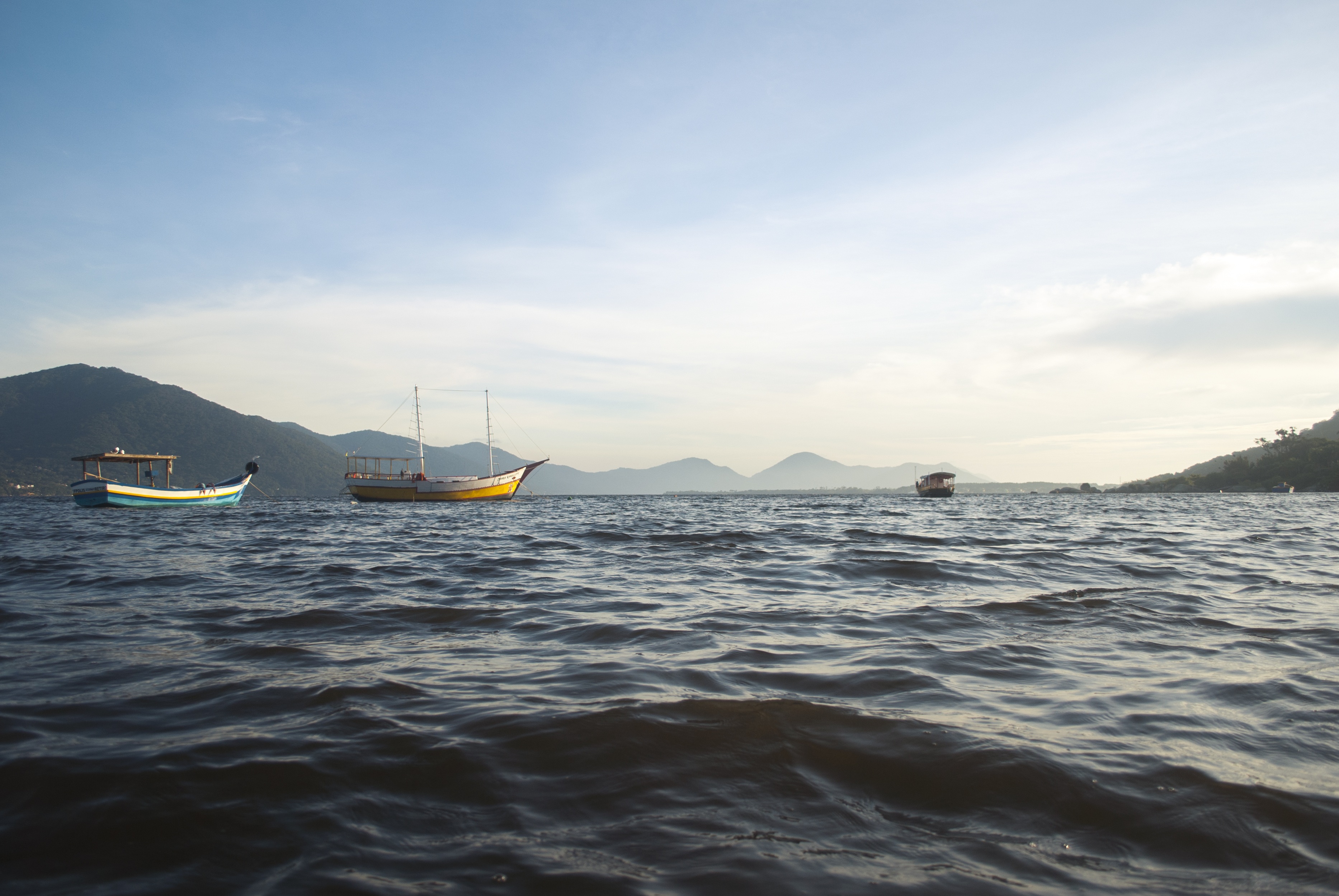 tranquil scene, beauty in nature, south, sky, sailing, island, tropical, horizon, mountain range, america, sailboat, nature, incredible, blue, scenics - nature, HD Wallpaper