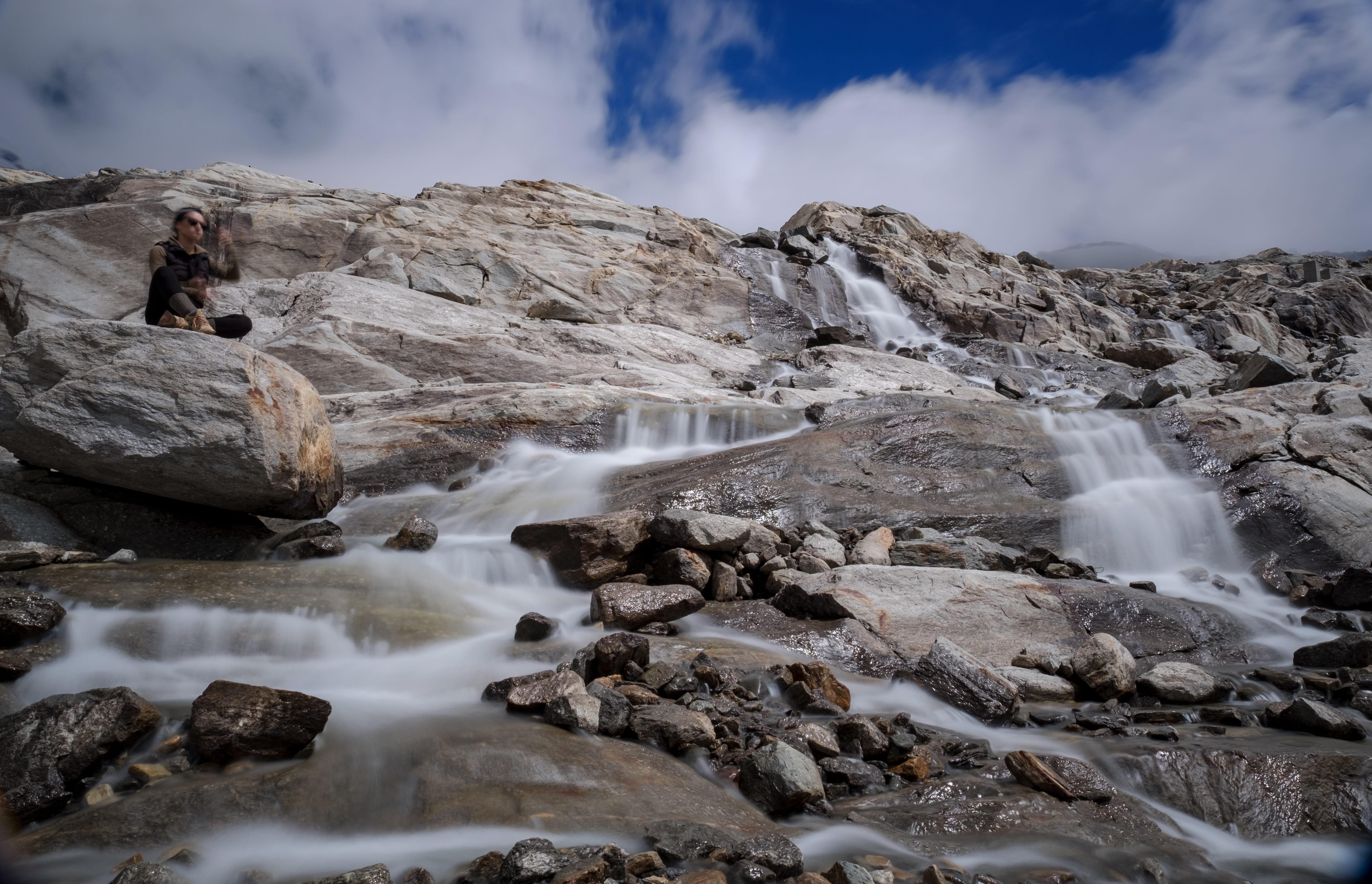 outdoors, day, environment, scenics - nature, mountains, flowing, tranquility, motion, power in nature, waterfall, beauty in nature, rock - object, non-urban scene, HD Wallpaper