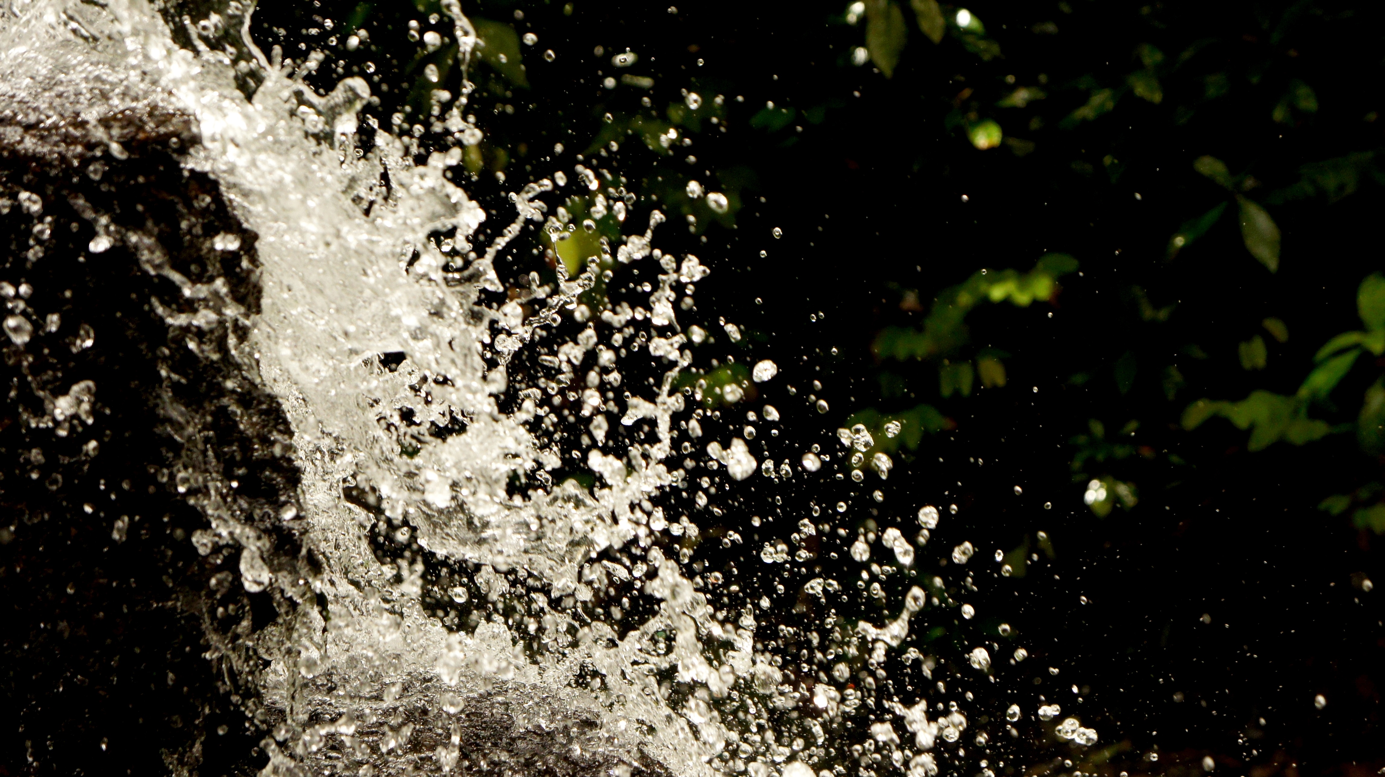 fine particles, no people, flowing, outdoors, the rainy season, splashing, water splash, refreshing, blurred motion, splash, waterfall, beauty in nature, HD Wallpaper