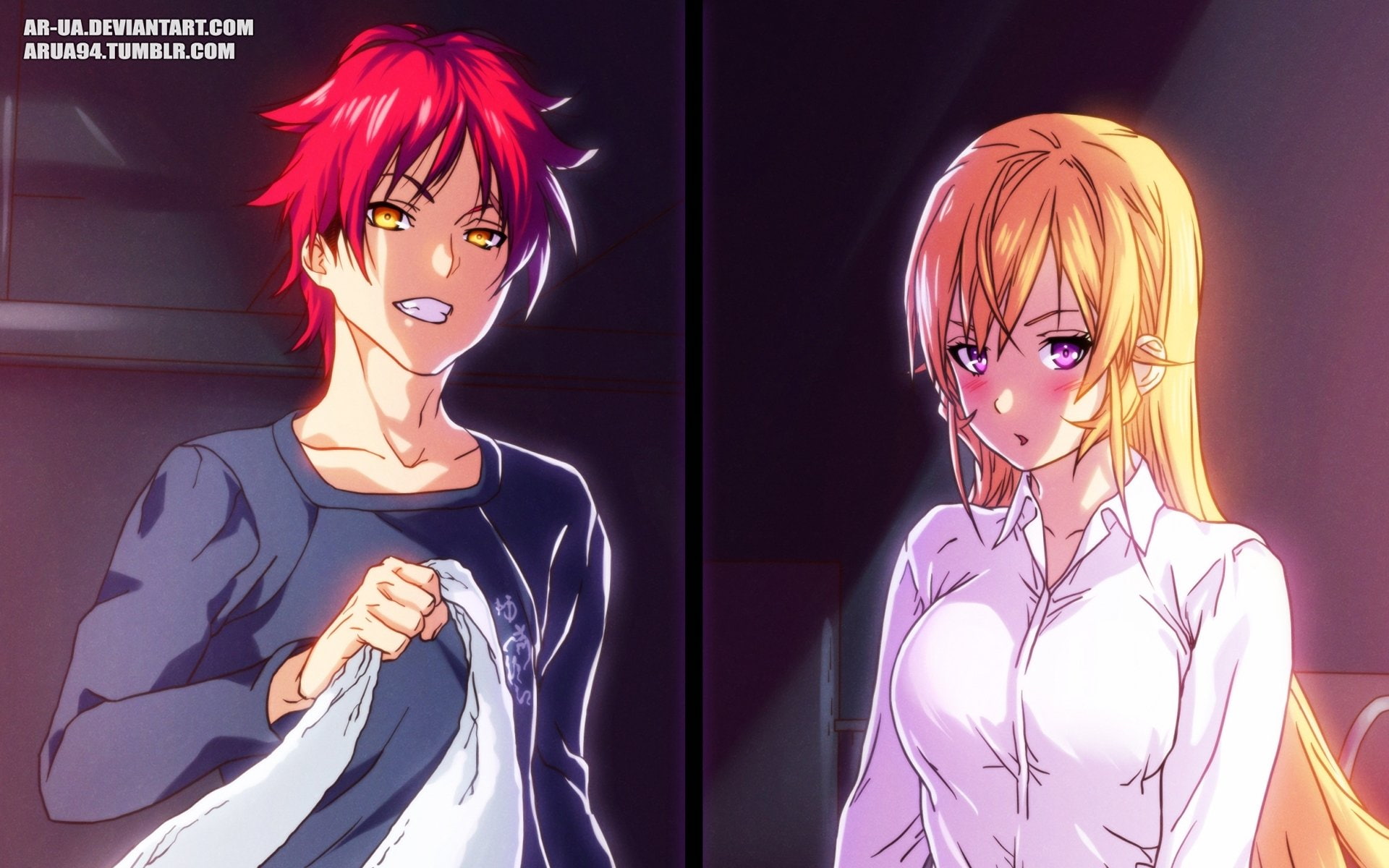 Anime, Erina Nakiri, Food Wars: Shokugeki no Soma, 1080P, Sōma Yukihira, HD Wallpaper