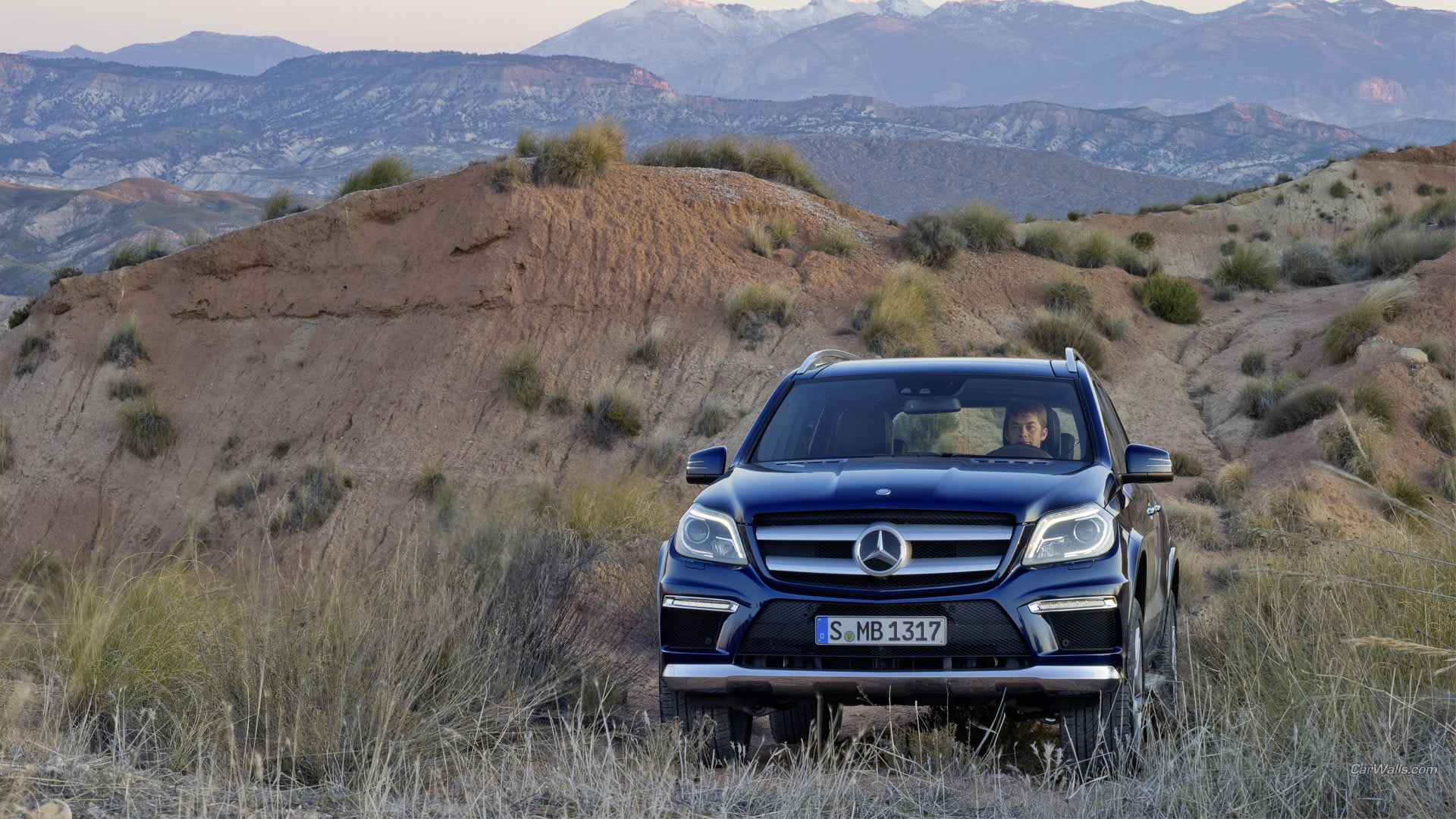 Mercedes-Benz, outdoors, plant, suv, mode of transportation, vehicle, 1080P, mountain range, non-urban scene, grass, environment, day, no people, benz, HD Wallpaper