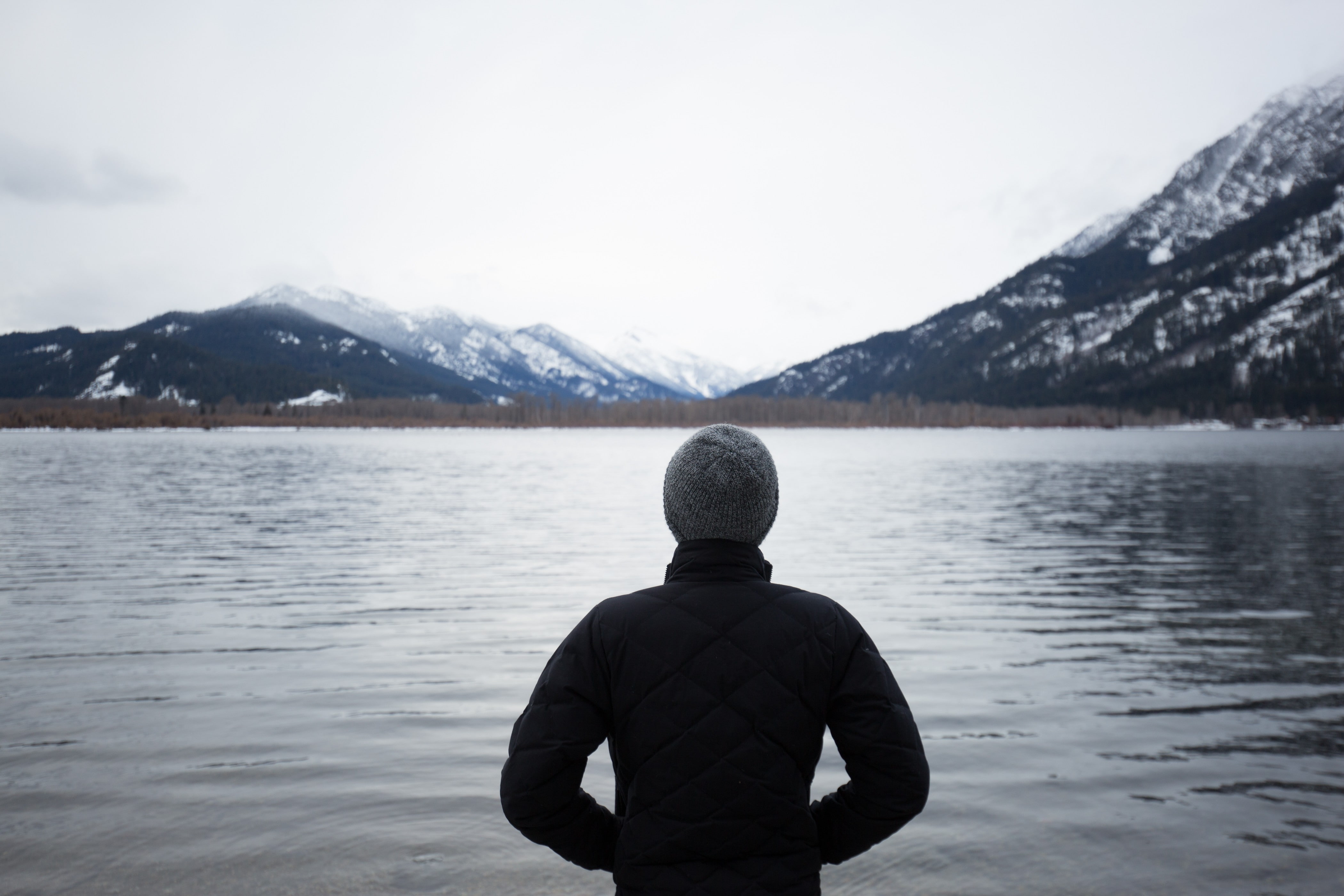 4K, mountains, landscape, water, isolation, HD Wallpaper