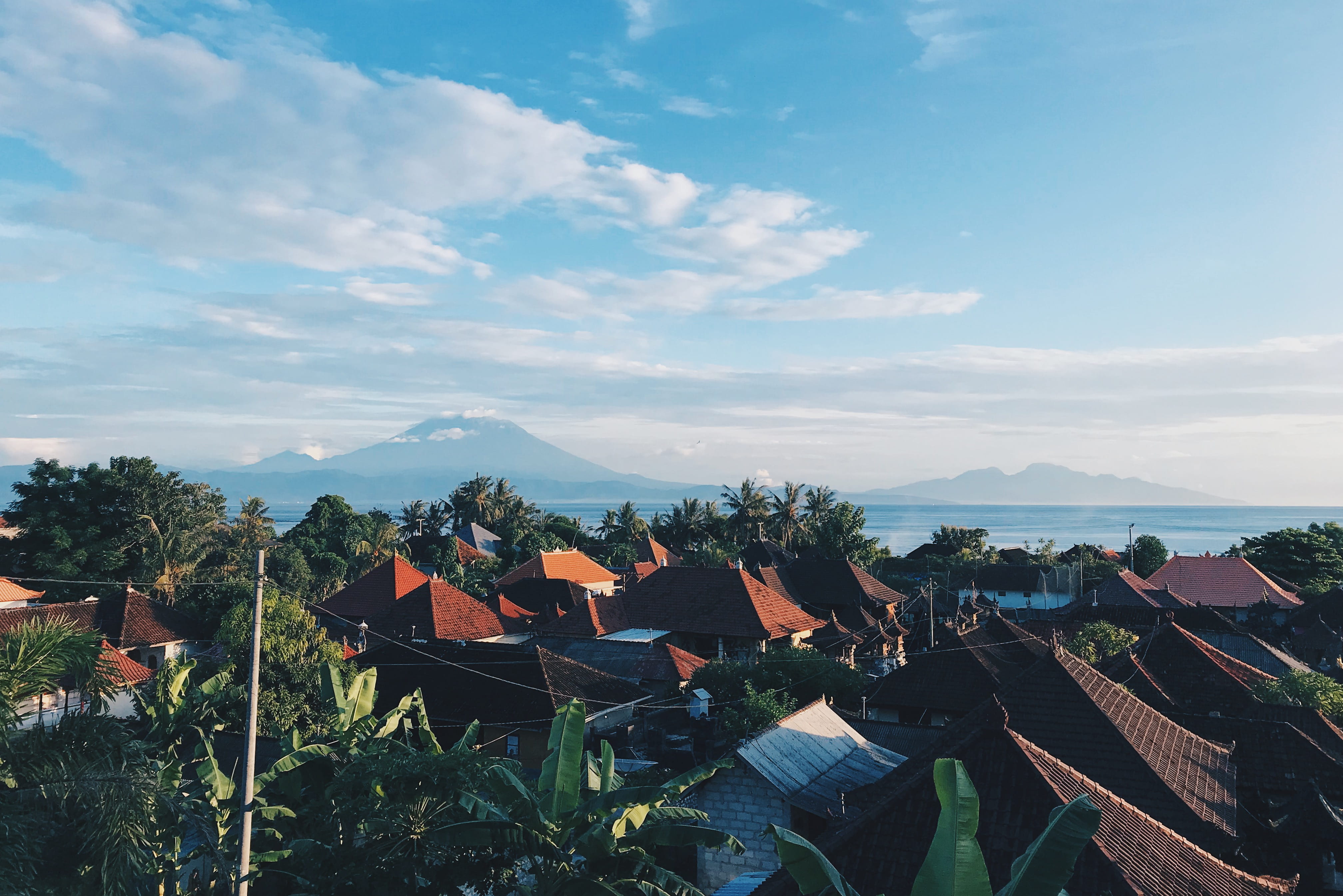 sky, beauty in nature, seat, sand, chair, day, countryside, high angle view, indonesia, tent, land, scenics - nature, beach, pottery, waves, plant, br kutapang desa, HD Wallpaper