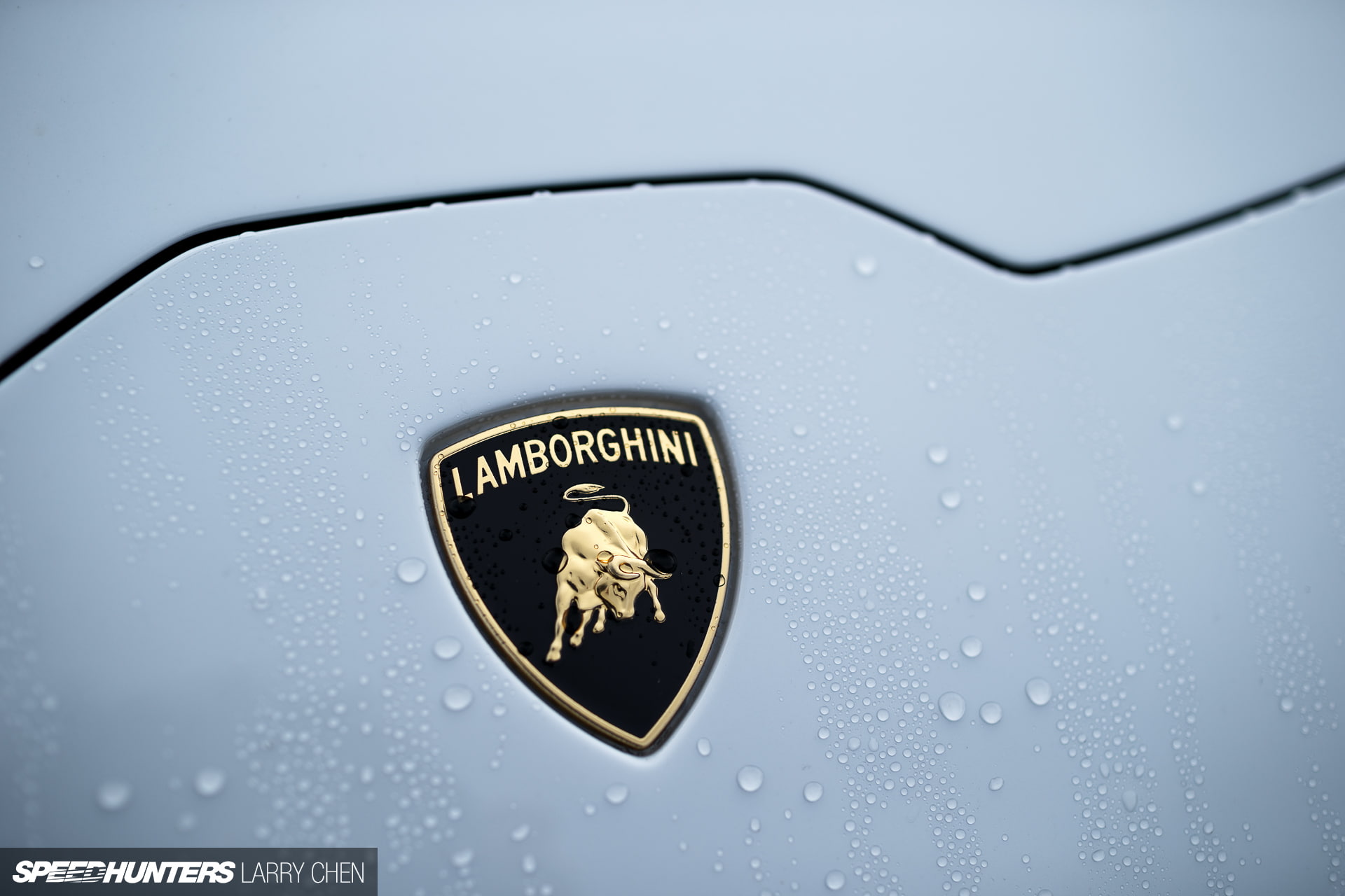 1080P, drops, wet, hd, huracan, lamborghini, cars, water, logo, badge, HD Wallpaper