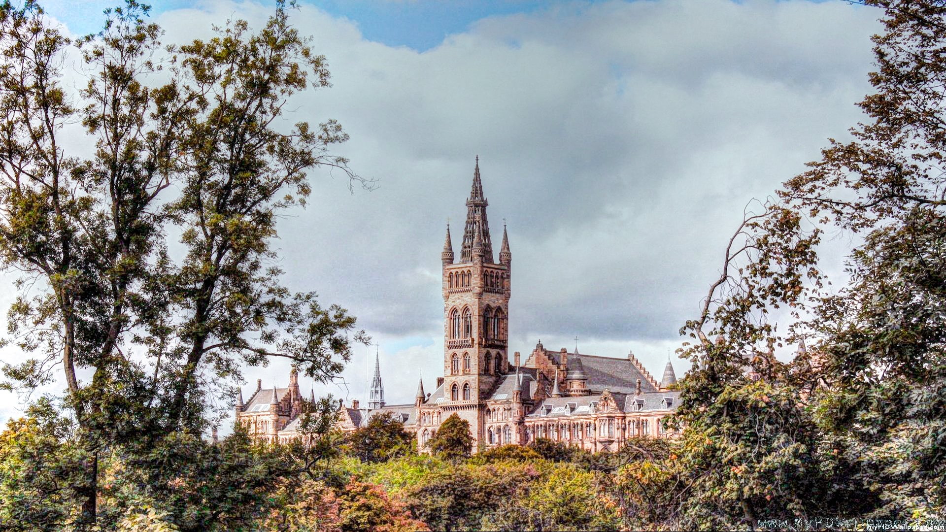 1080P, Monuments, University of Glasgow, HD Wallpaper