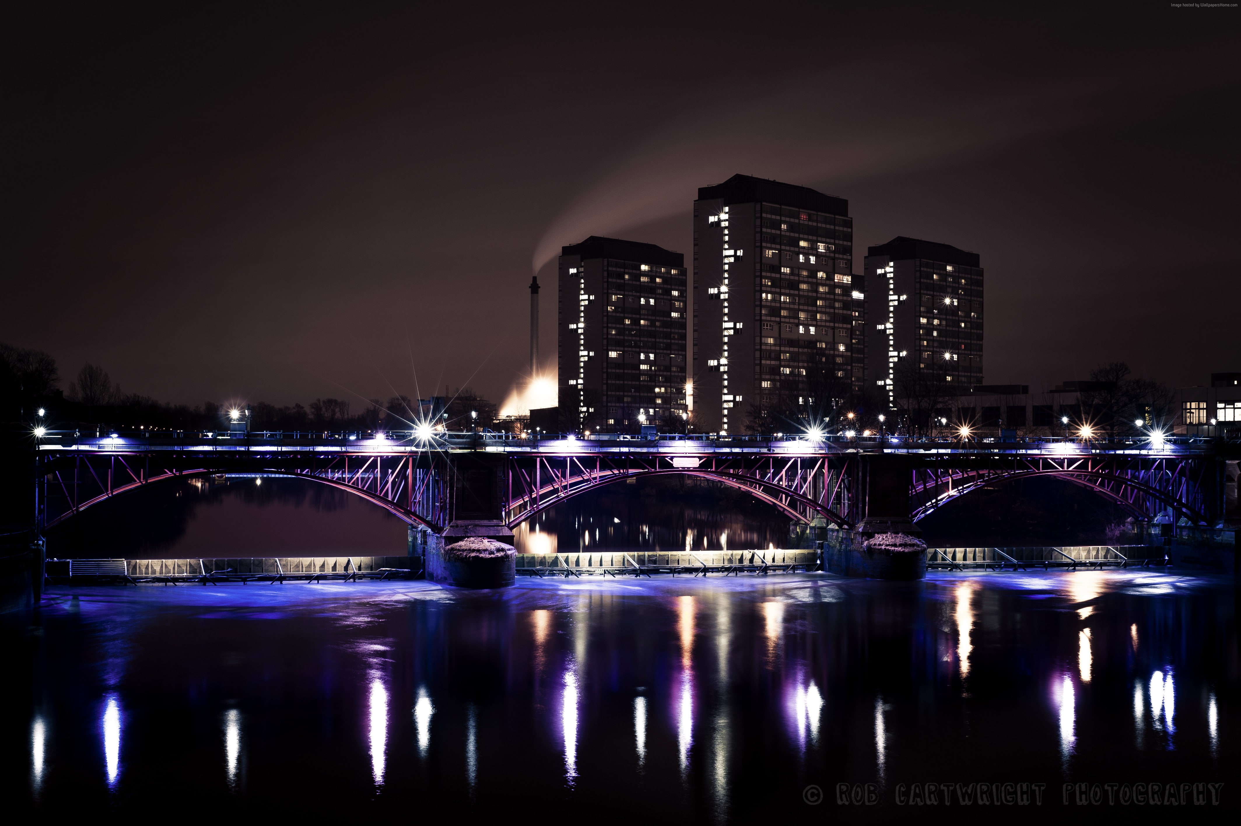 sea, Scotland, sky, Glasgow, light, ocean, Hotel, lake, 4K, vacation, booking, bridge, water, travel, night, HD Wallpaper