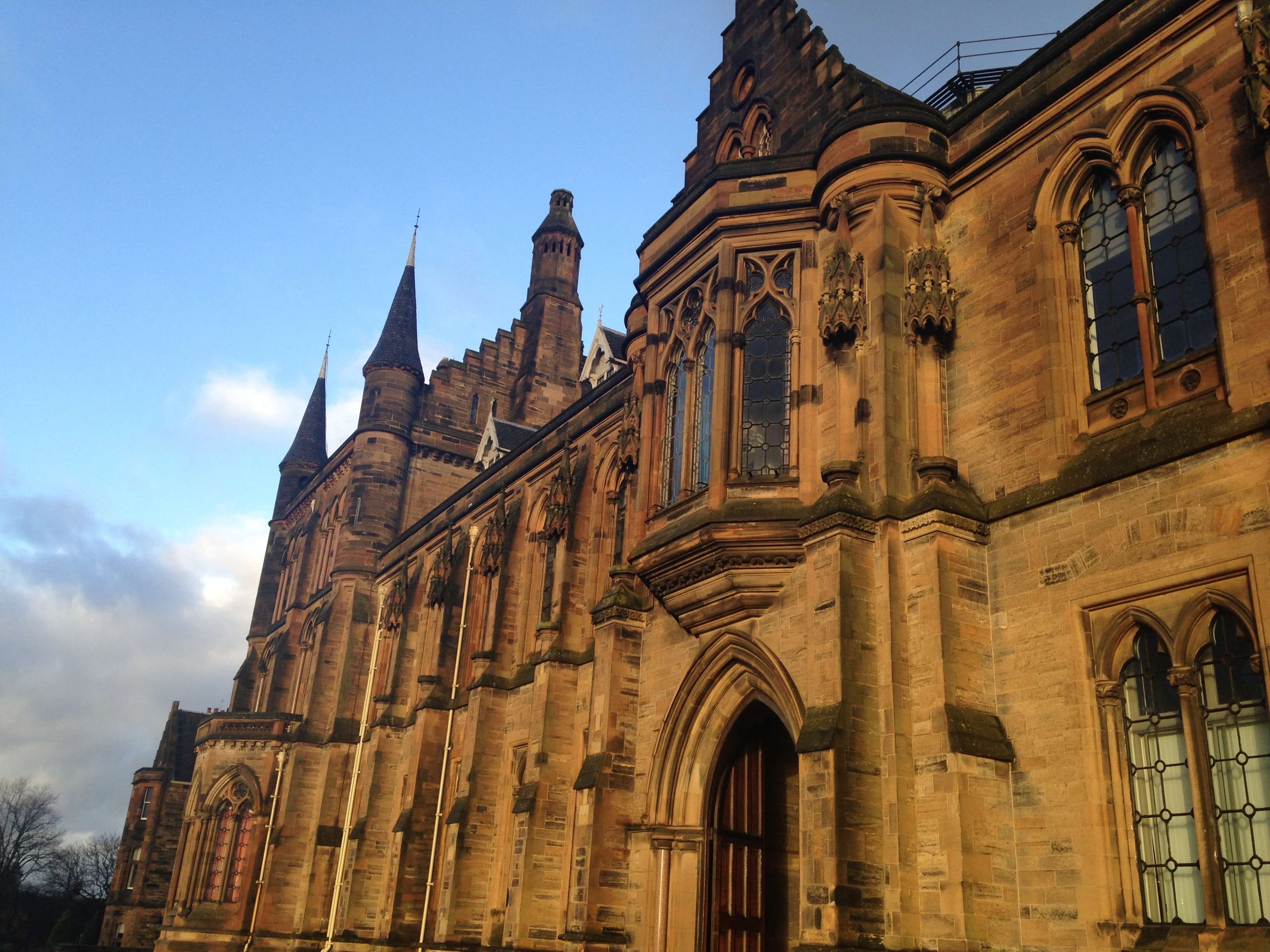 no people, outdoors, 2K, belief, place of worship, spire, building exterior, nature, travel, spirituality, clock, gothic, history, glasgow, low angle view, HD Wallpaper