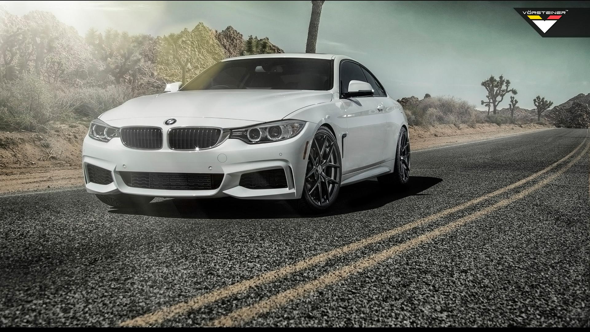 1080P, cars, bmw, sedan, white, vorsteiner, 435i, 2014, HD Wallpaper