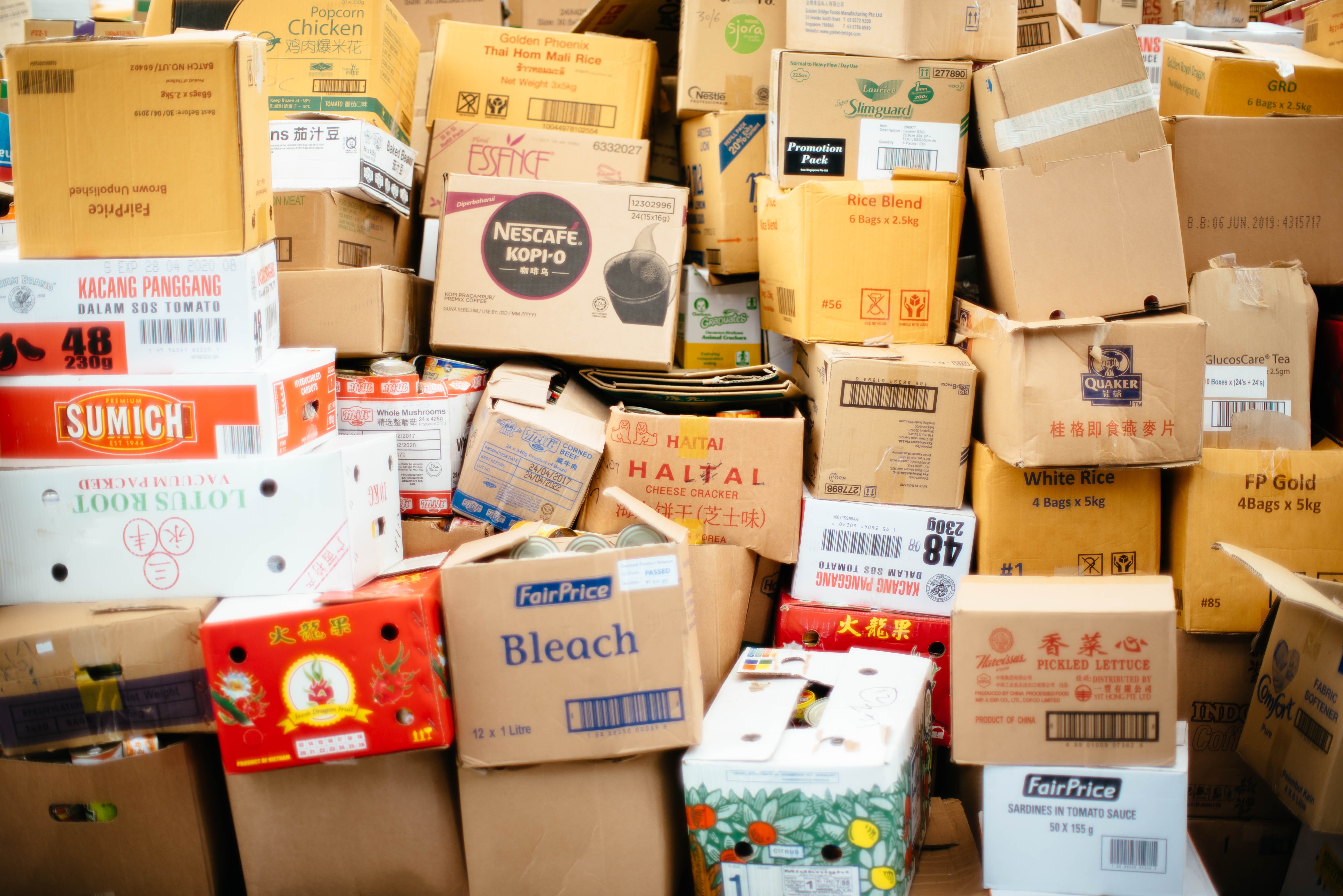 cardboard box, variation, choice, no people, industry, architecture, container, communication, day, lot, text, cardboard, box - container, package, consumerism, HD Wallpaper