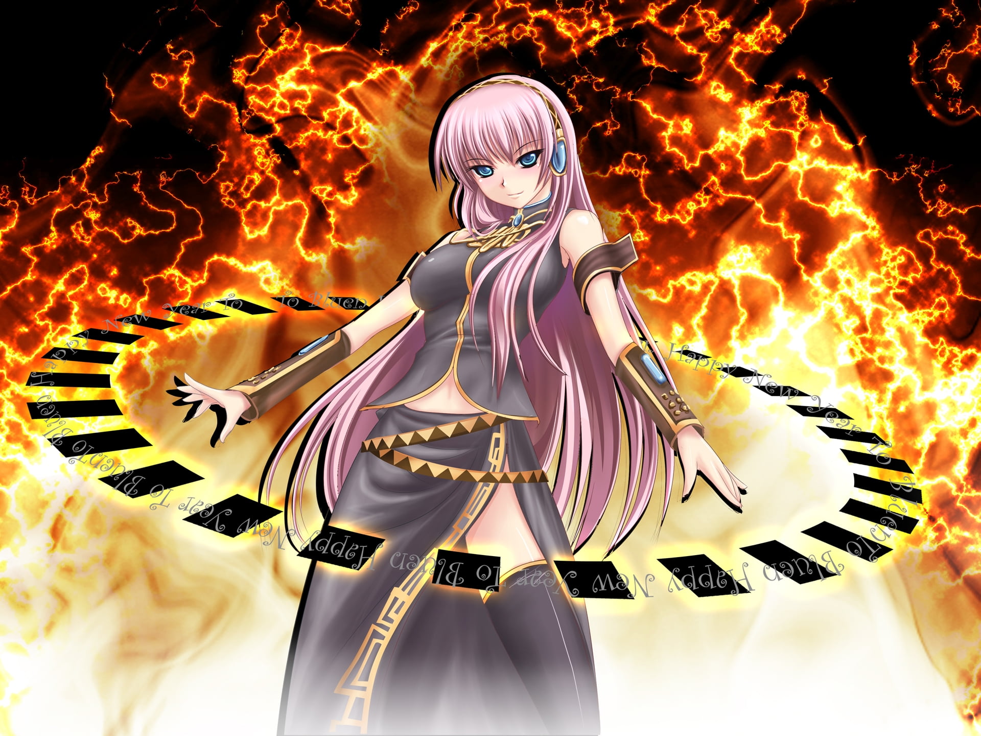 yellow, one person, people, pink, 1080P, male likeness, representation, real people, computer Graphic, backgrounds, megurine luka, costume, female likeness, HD Wallpaper